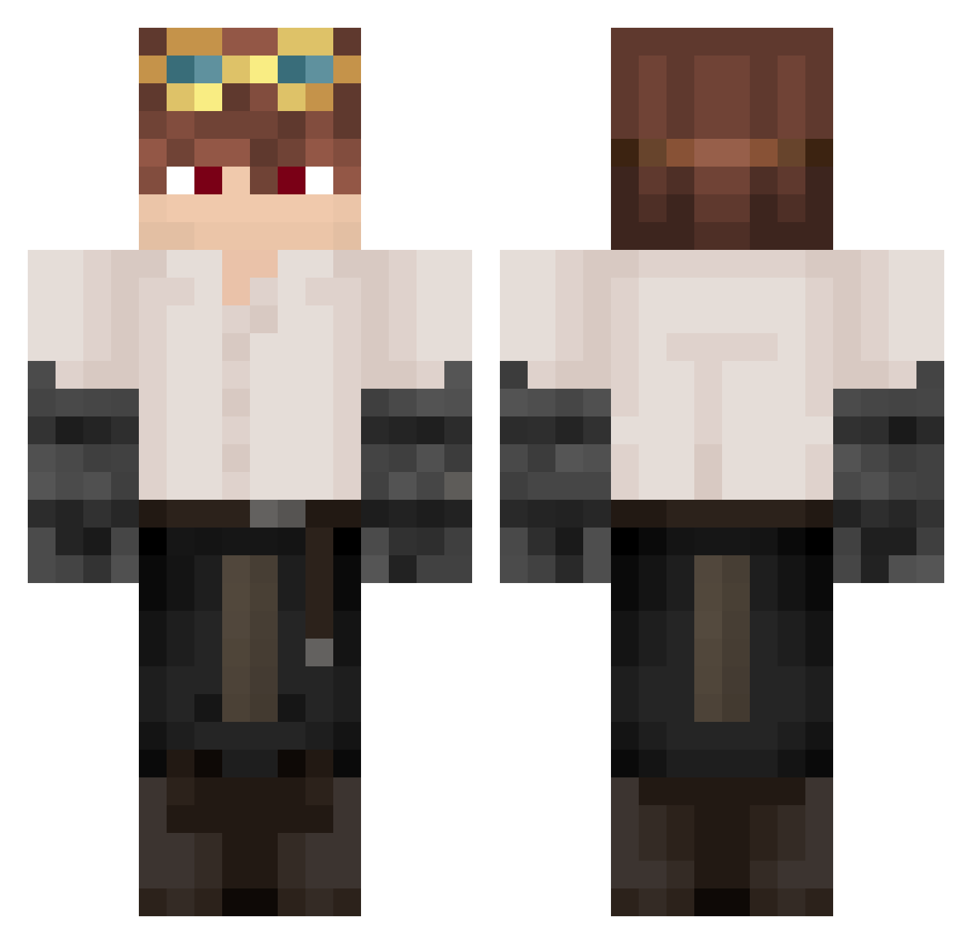 CipherBastian Minecraft skin, front and back view