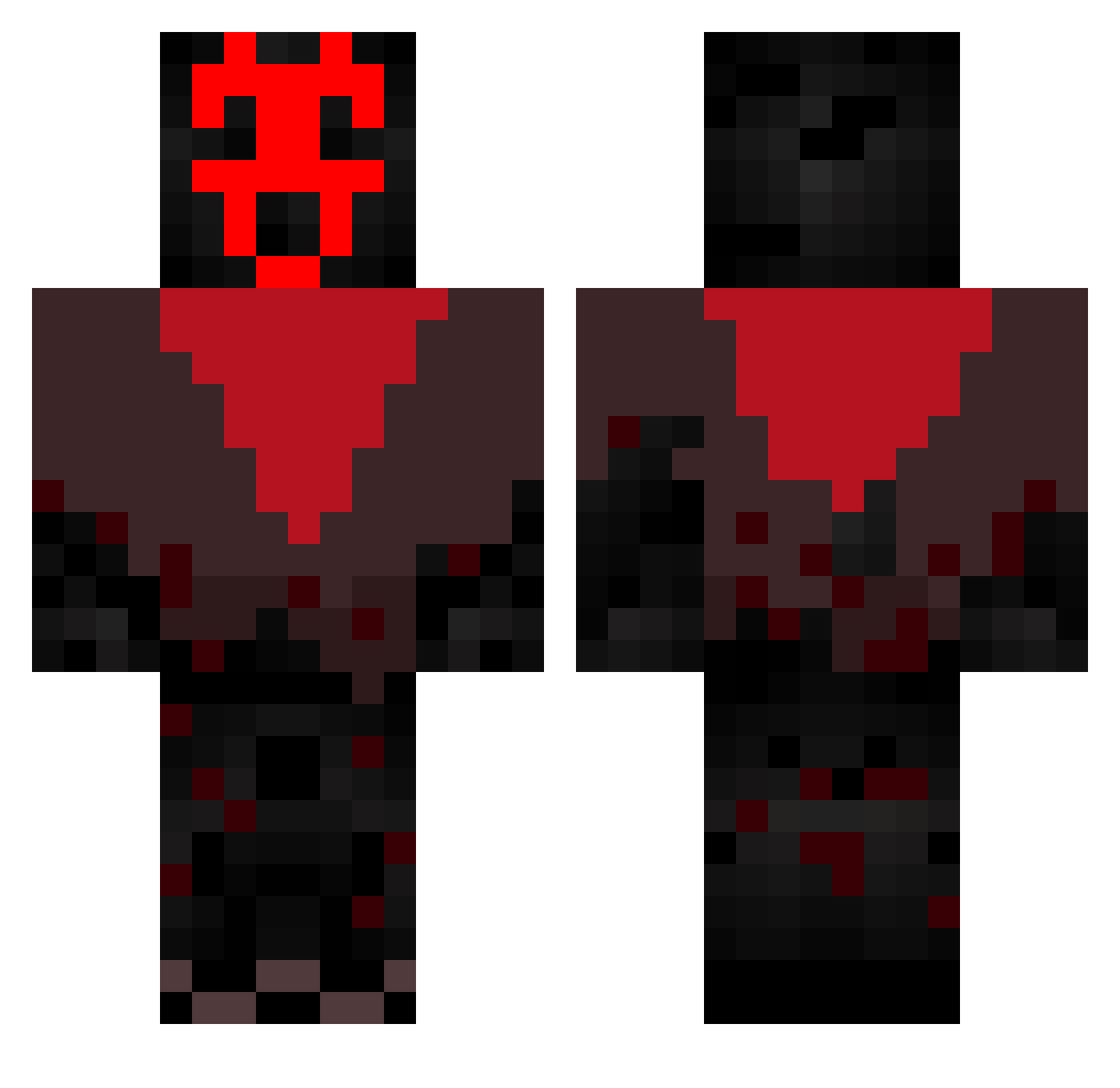 Crawlout Minecraft skin, front and back view