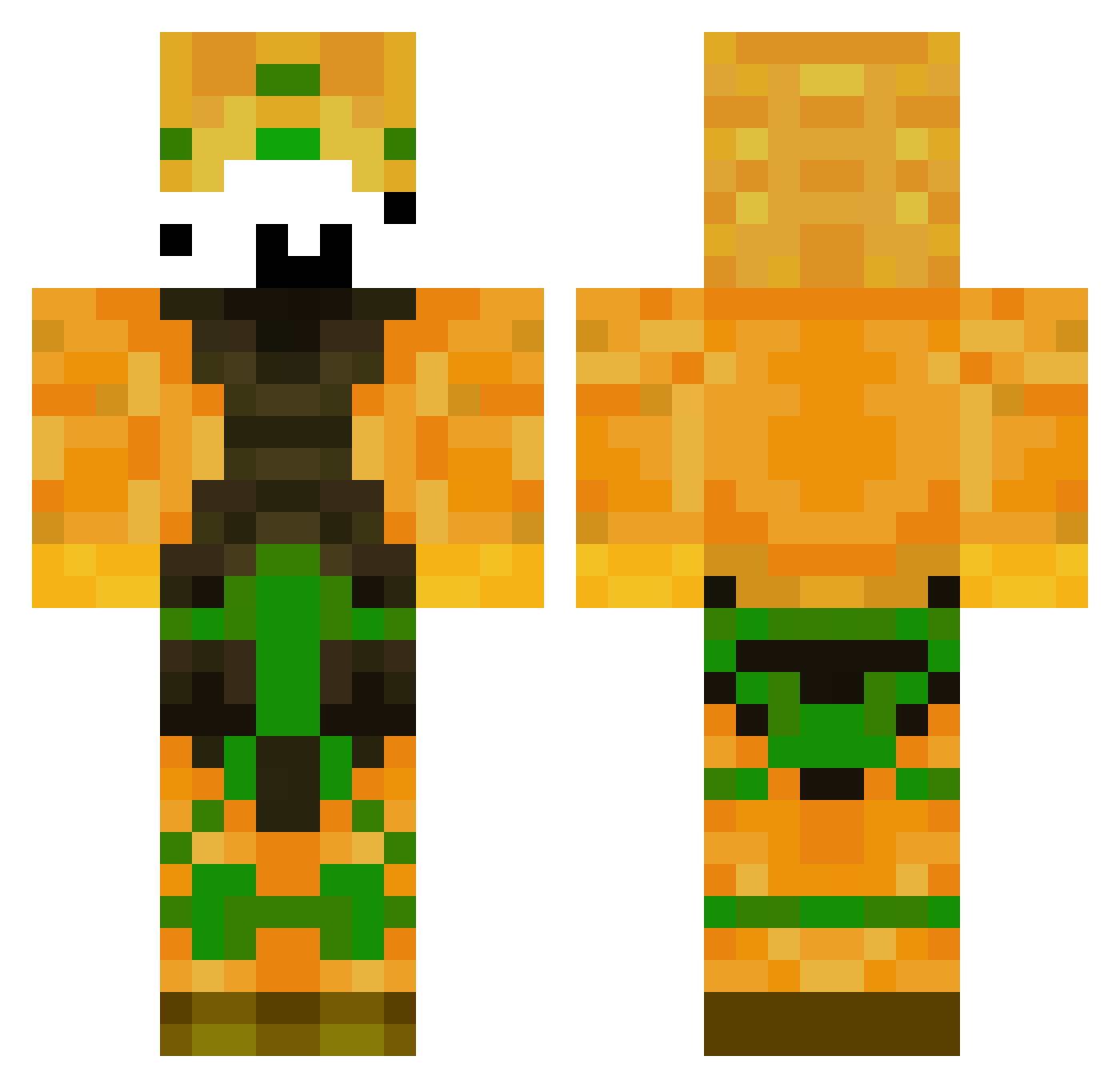 rend3 Minecraft skin, front and back view