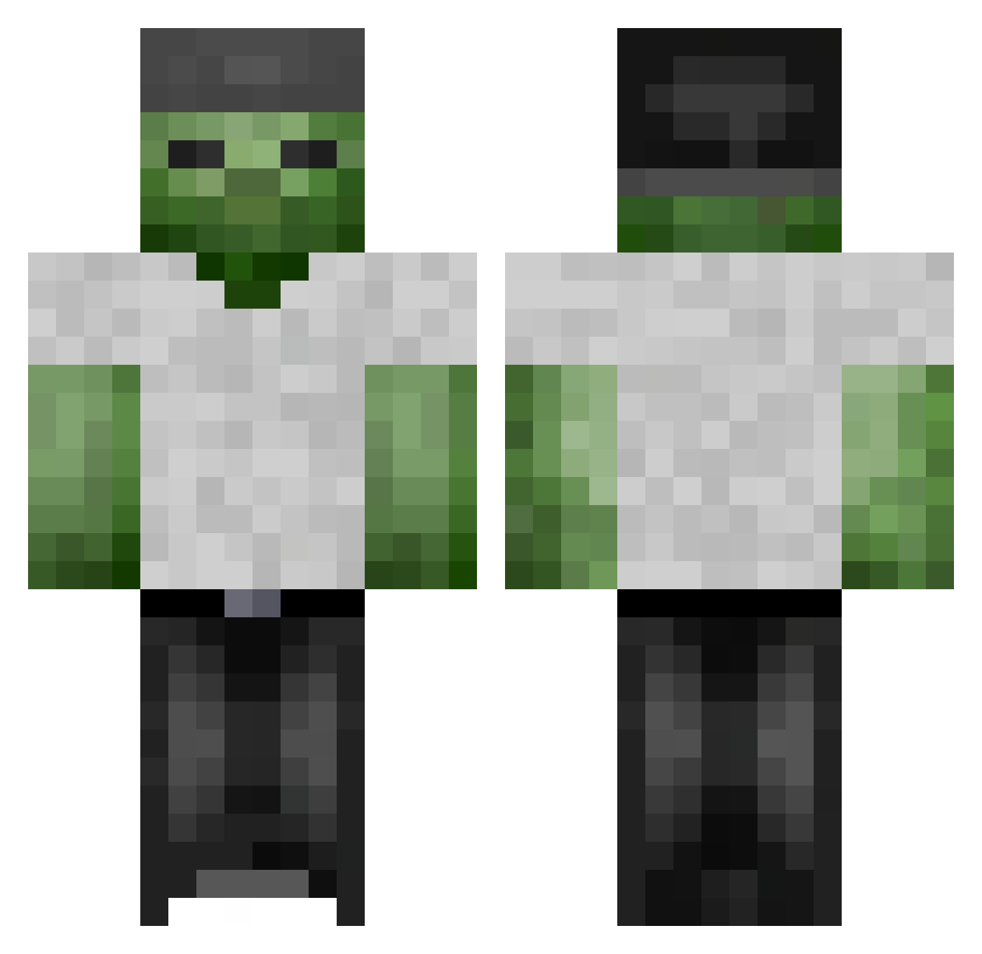 S9O6 Minecraft skin, front and back view