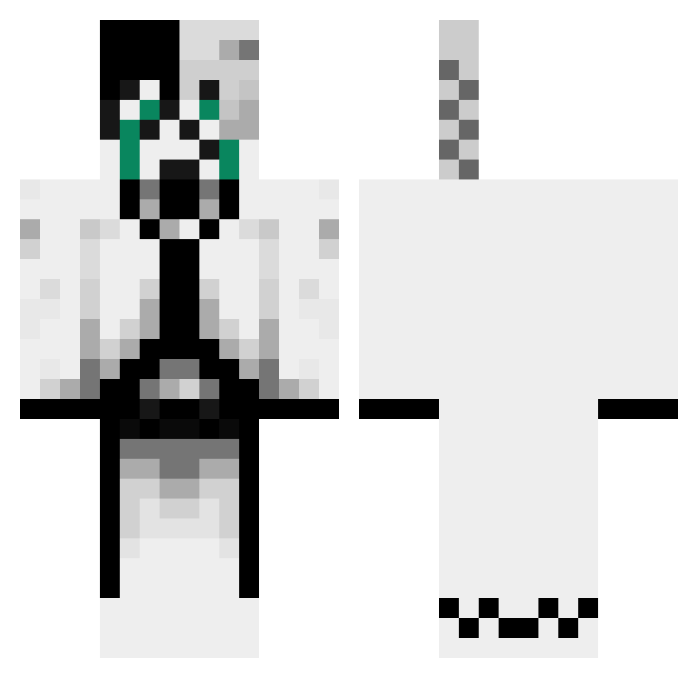 Rankled Minecraft skin, front and back view