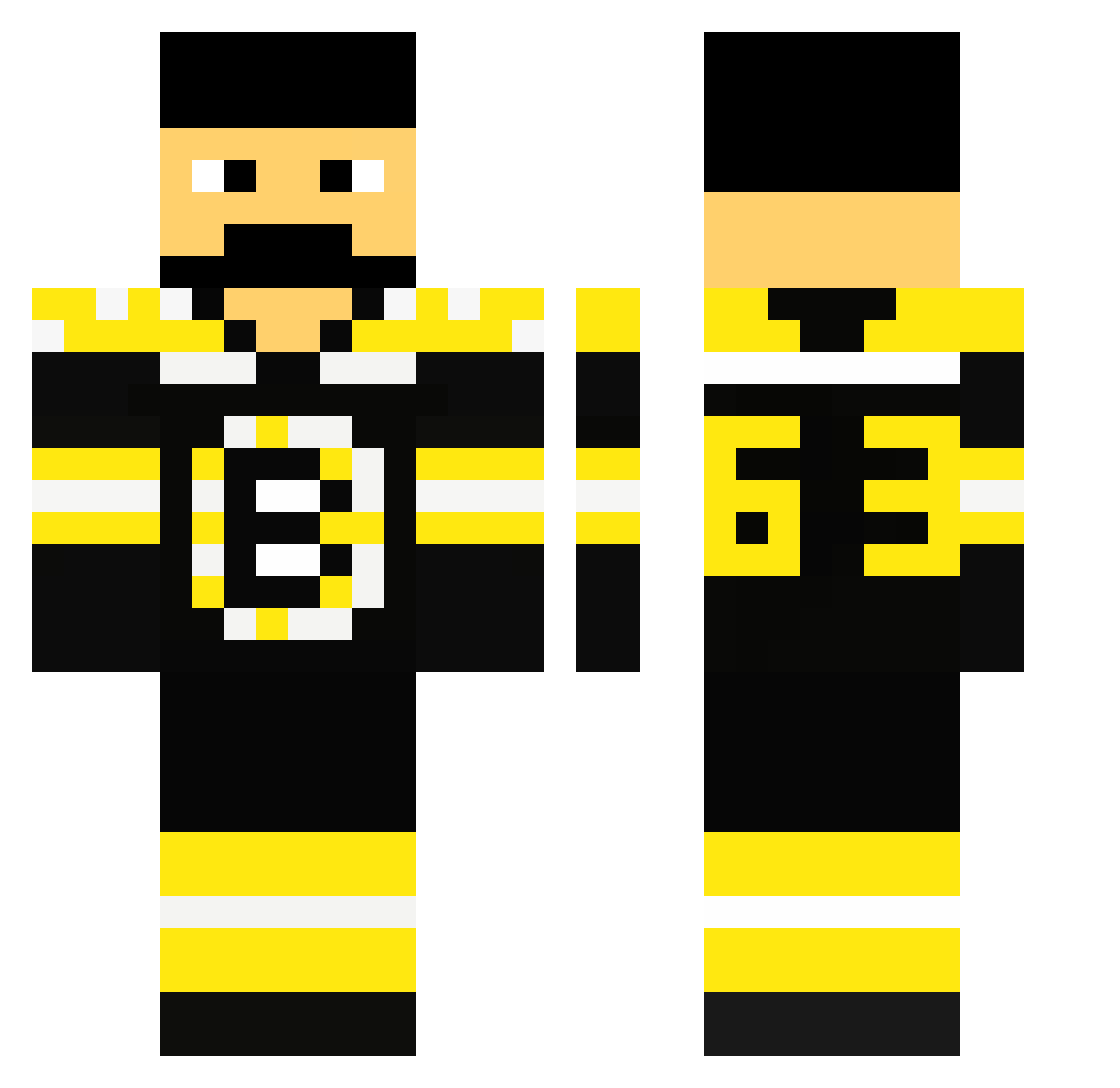 DeltaD4n Minecraft skin, front and back view