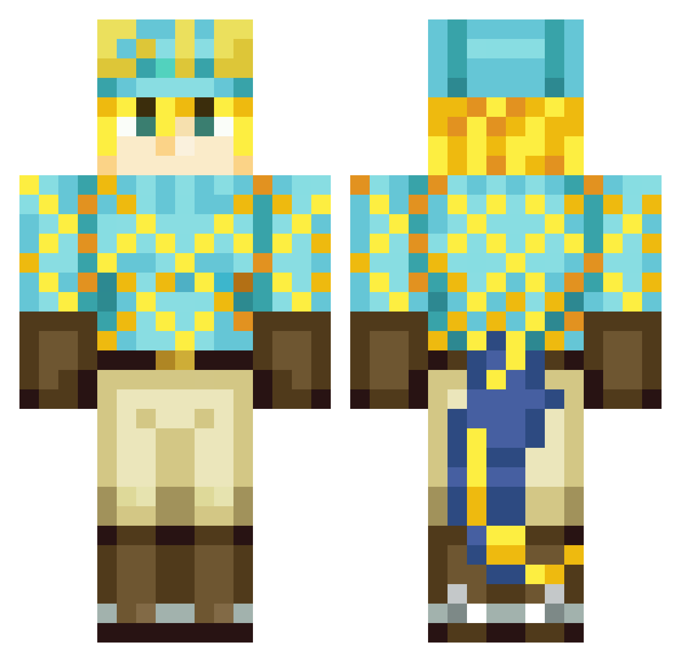 zul_muz Minecraft skin, front and back view