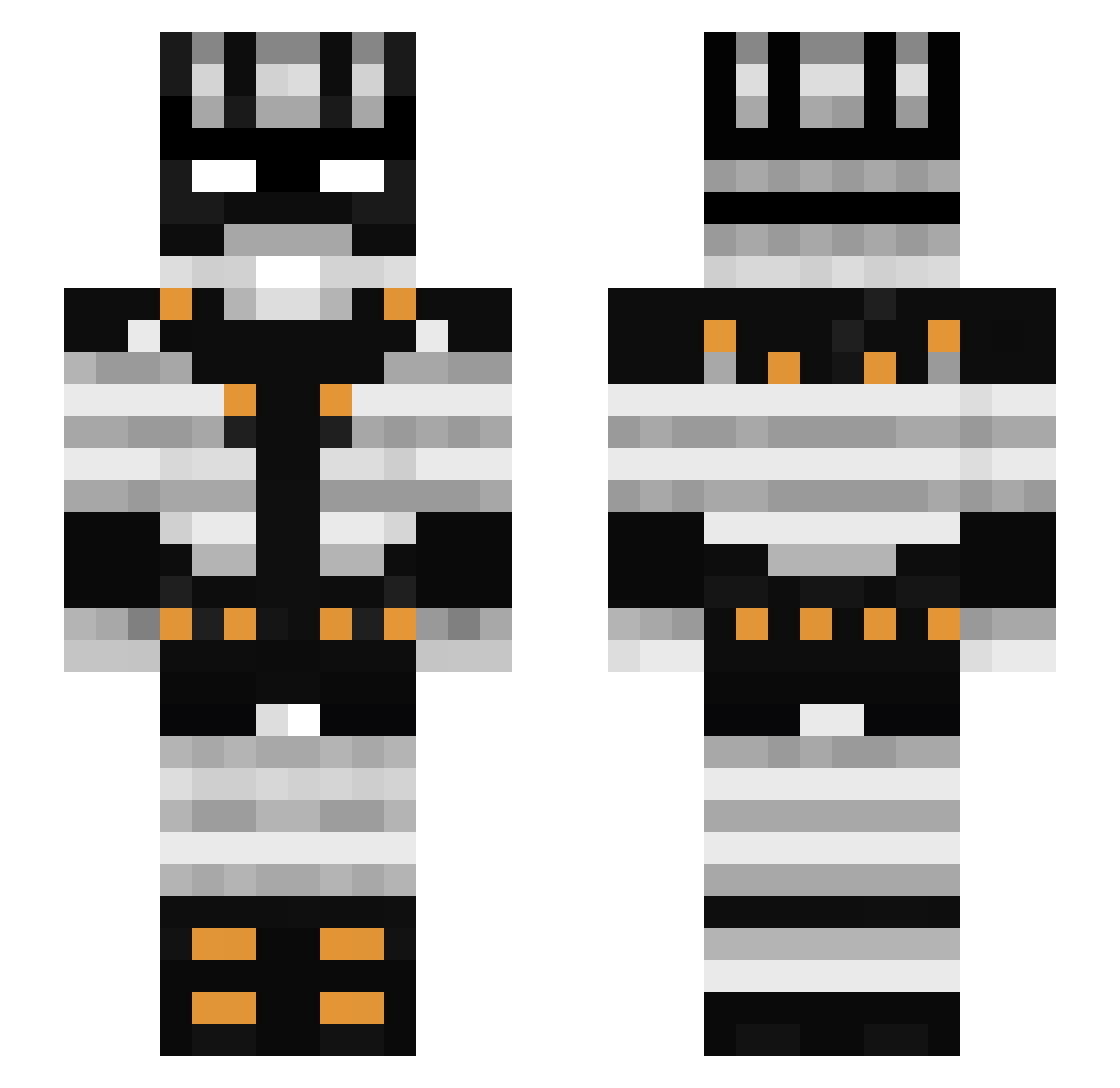 _Krillex_ Minecraft skin, front and back view