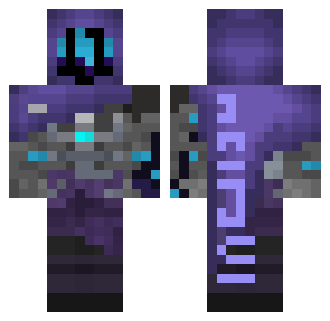 MadBaymax Minecraft skin, front and back view