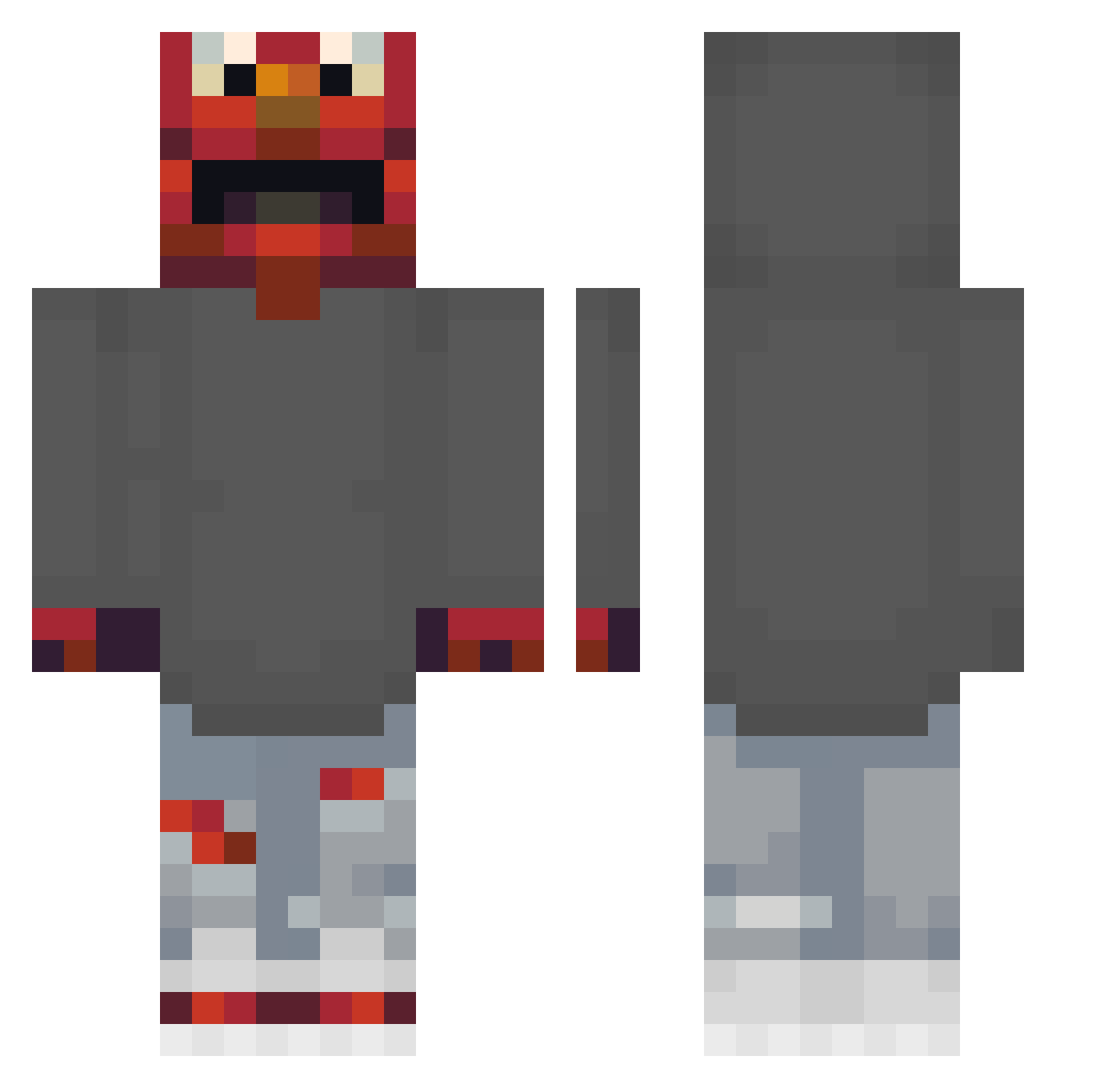 ReturnOfNenrae Minecraft skin, front and back view