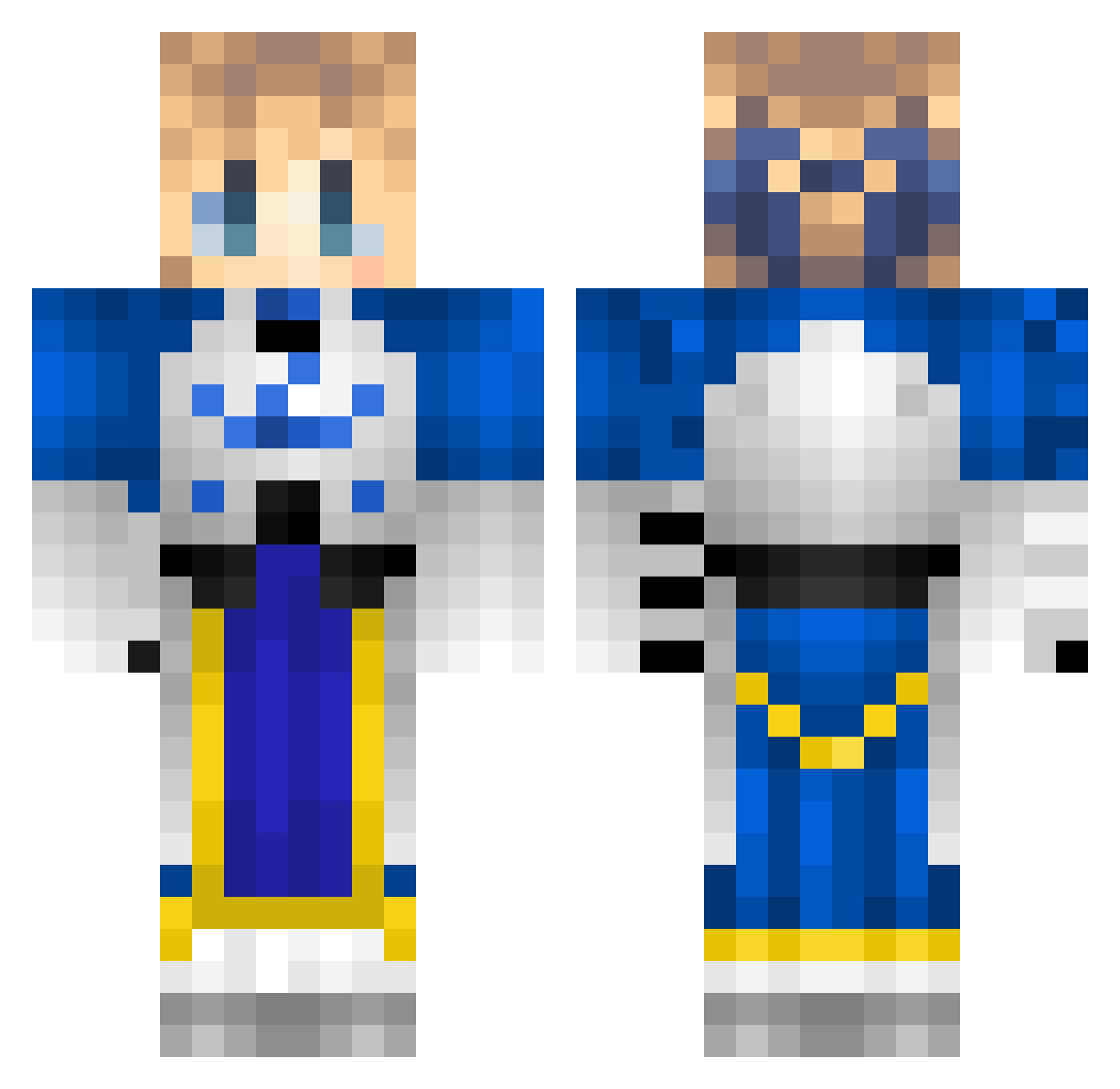 SO_SAD1 Minecraft skin, front and back view