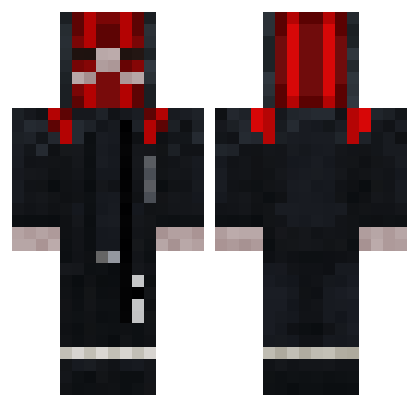 Emilio1304 Minecraft skin, front and back view
