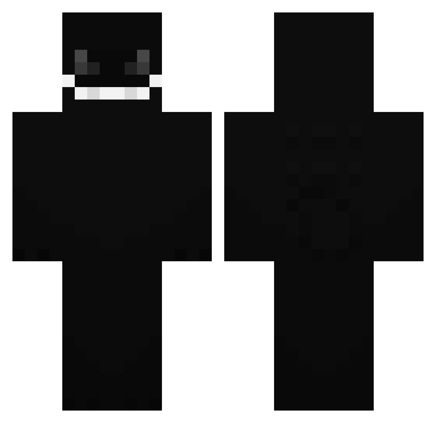 yoursleep Minecraft skin, front and back view