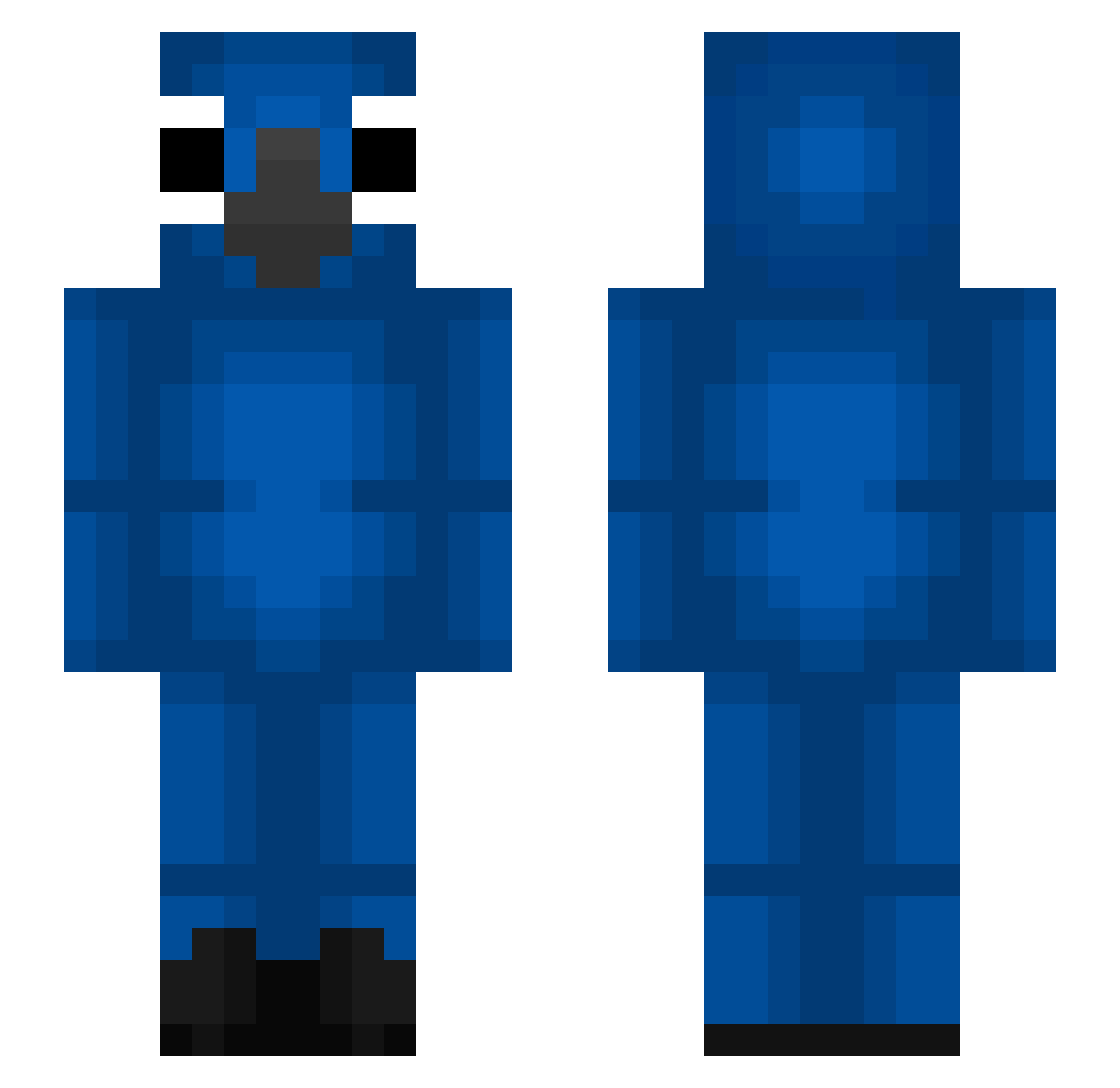 Kozjo Minecraft skin, front and back view