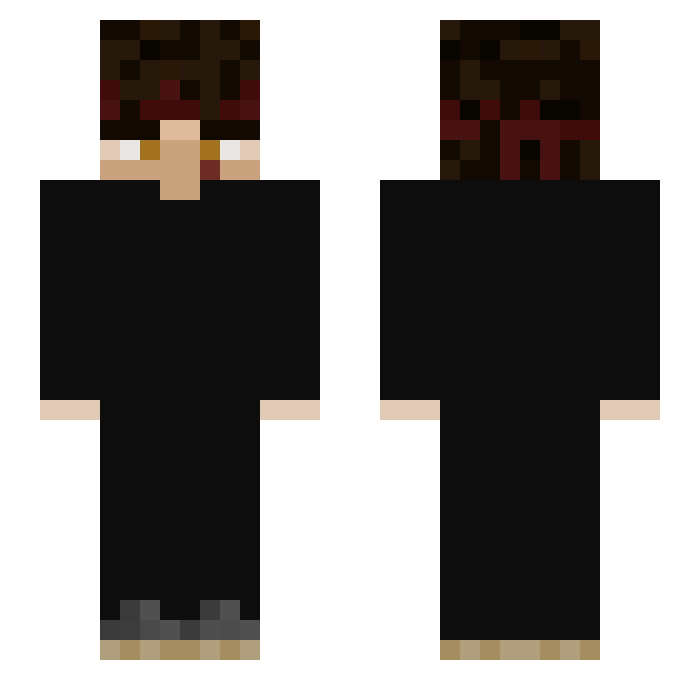 WhitePedro_ Minecraft skin, front and back view