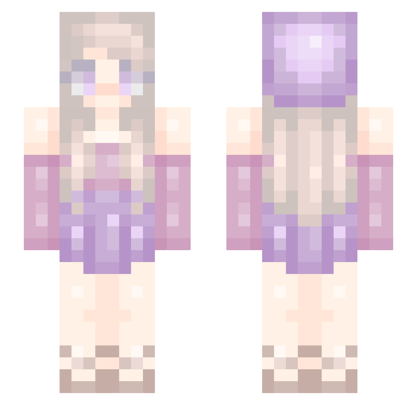 Cicadaaaaaa07 Minecraft skin, front and back view