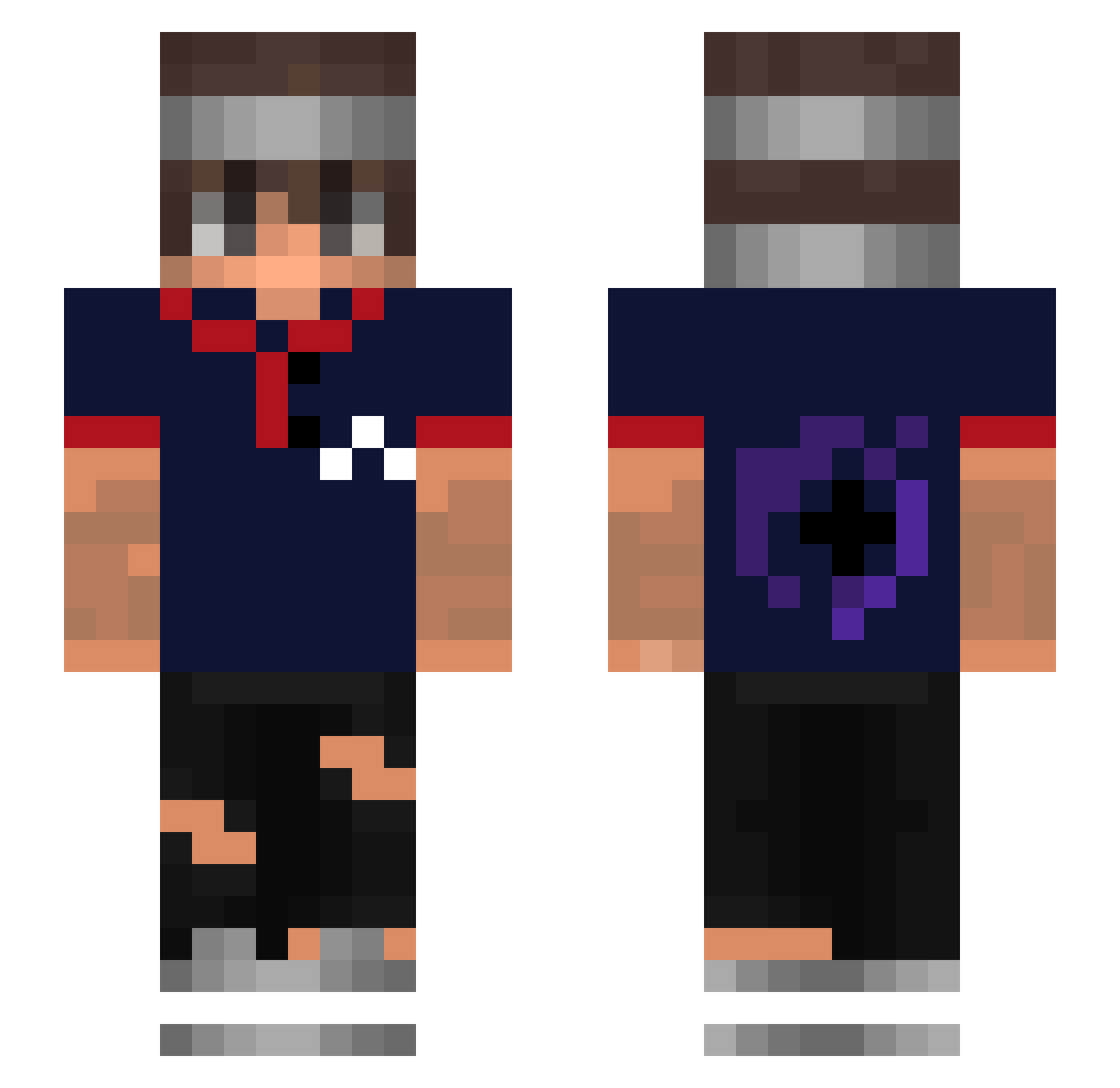 silvered_void Minecraft skin, front and back view