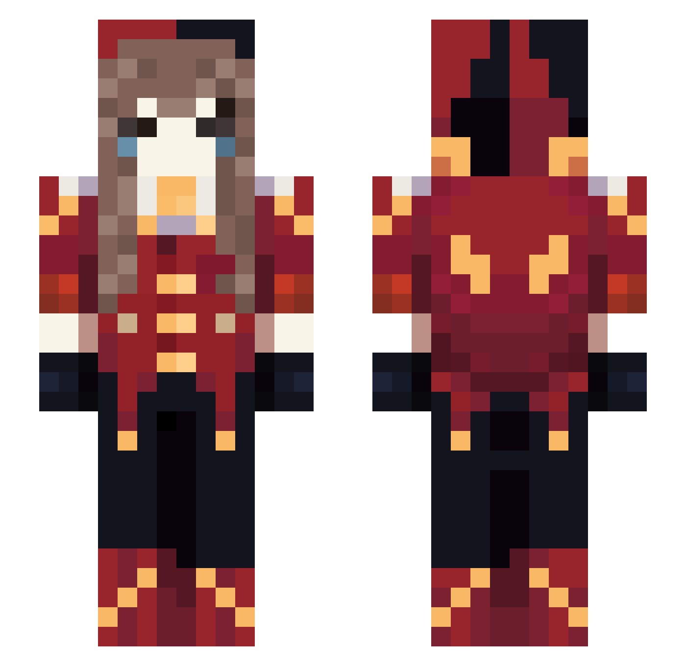 TheFr0g1 Minecraft skin, front and back view