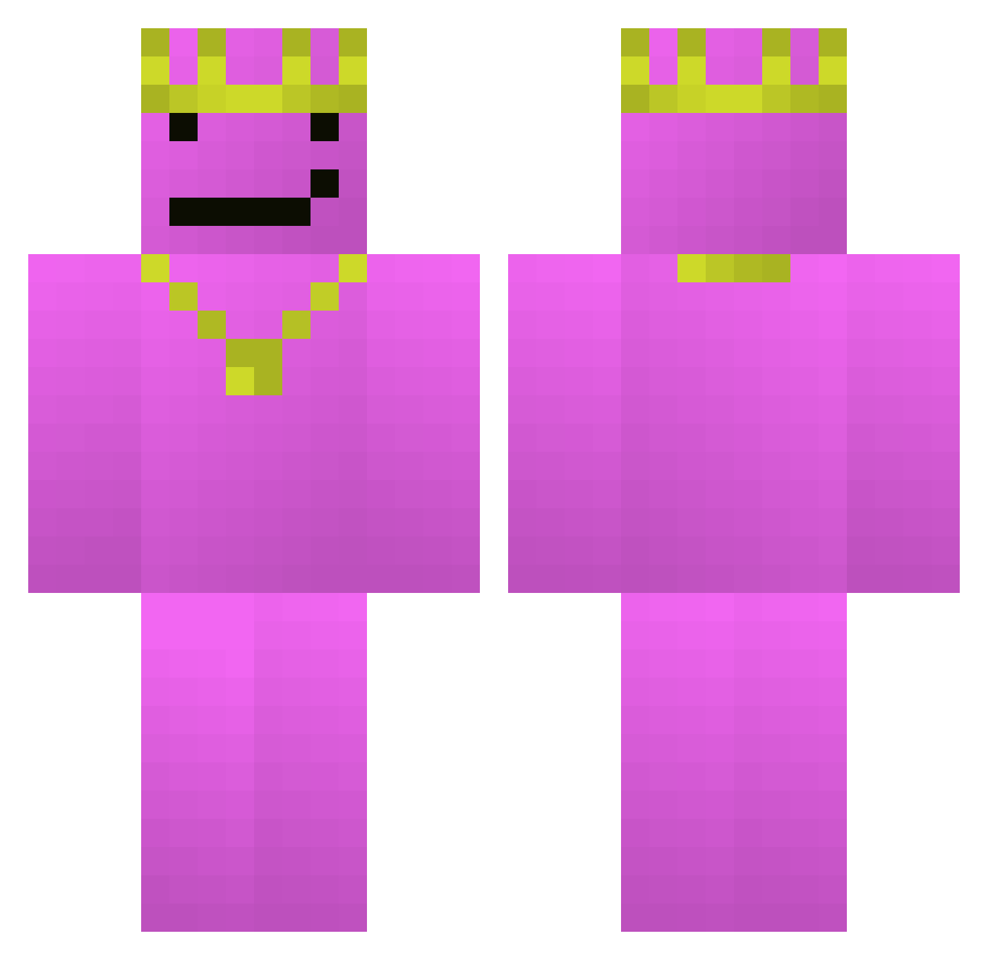 Waymane Minecraft skin, front and back view