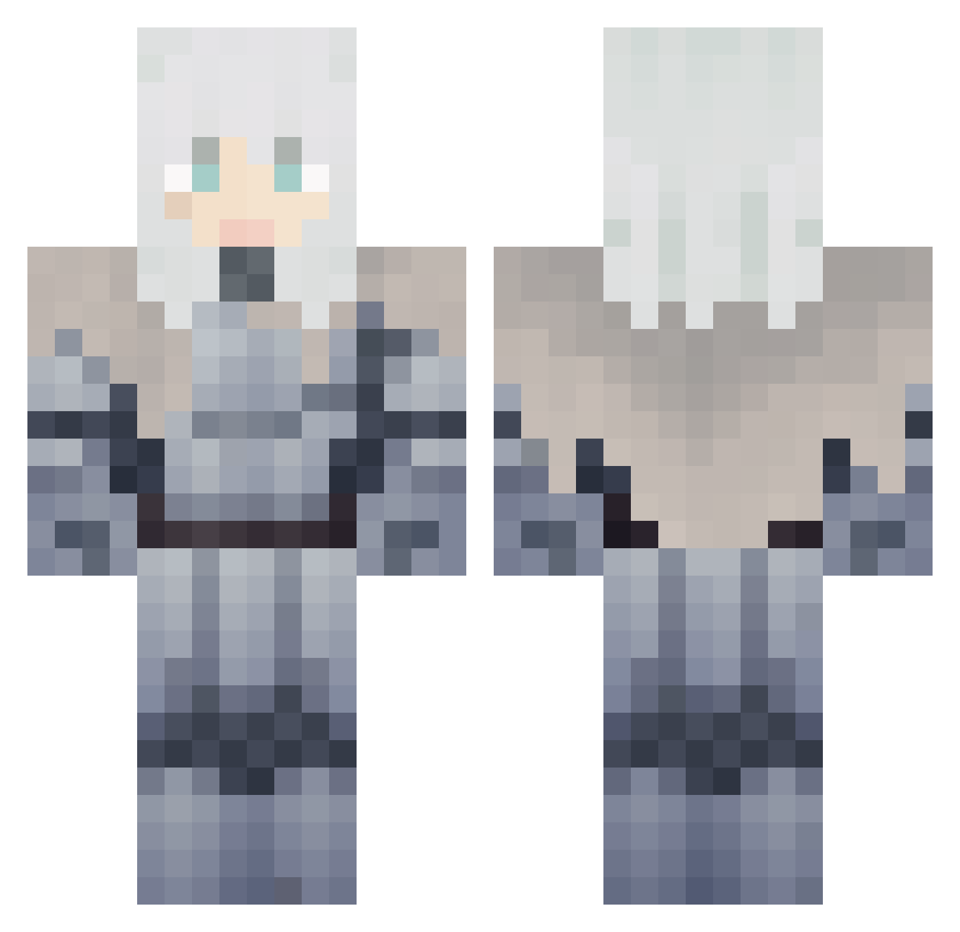 SwingOSwong Minecraft skin, front and back view