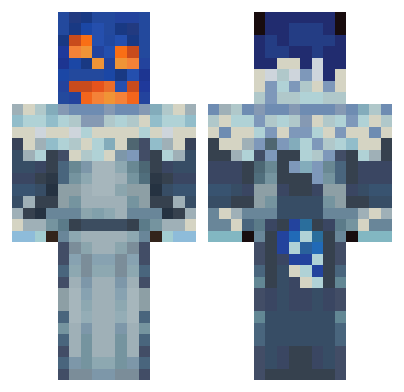 purpleguy_fnaf3 Minecraft skin, front and back view