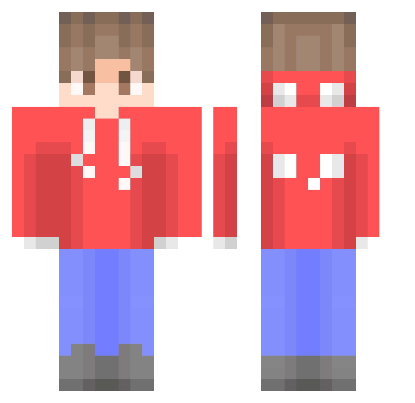 Tristan1231233 Minecraft skin, front and back view