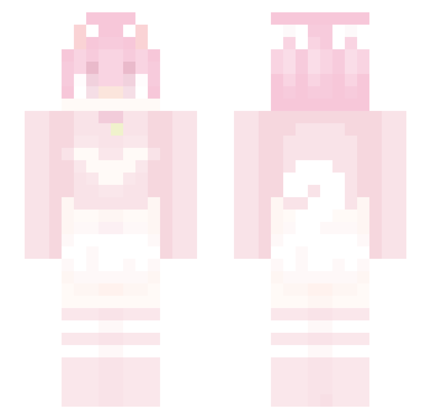 Aleegamer17 Minecraft skin, front and back view
