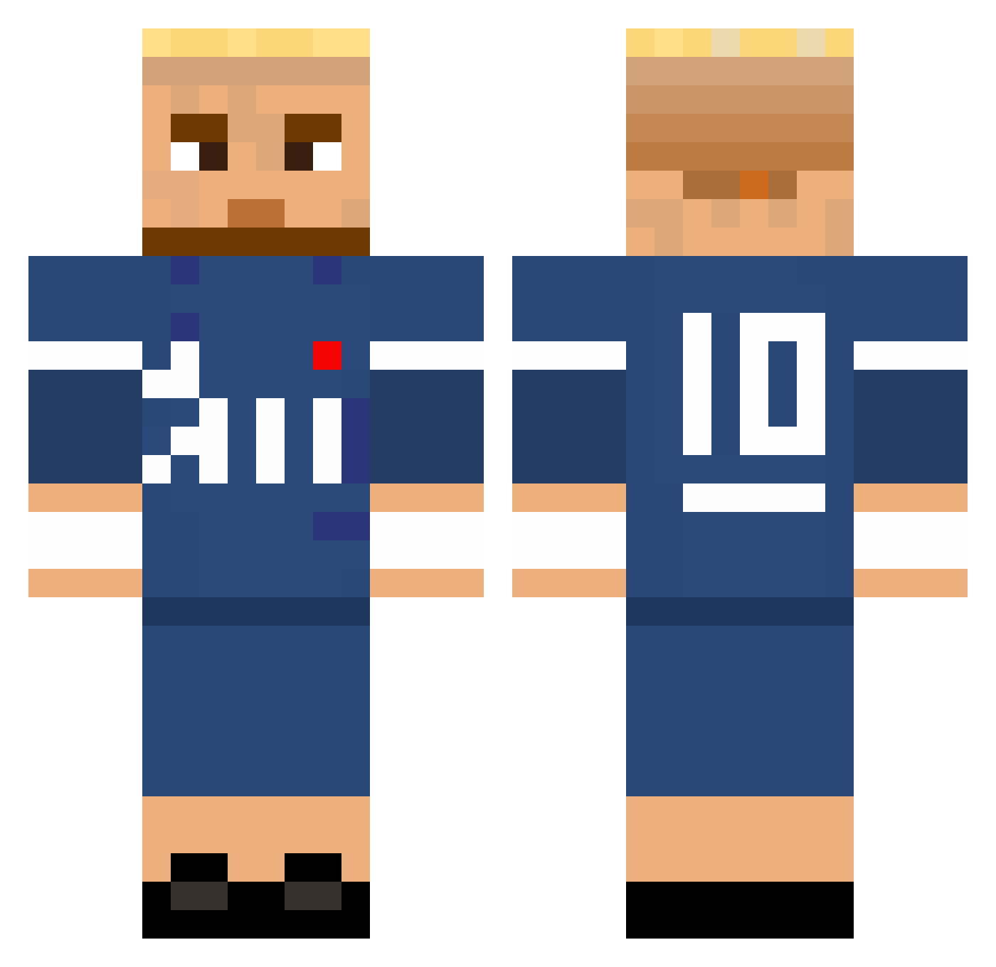 alex_thePro Minecraft skin, front and back view