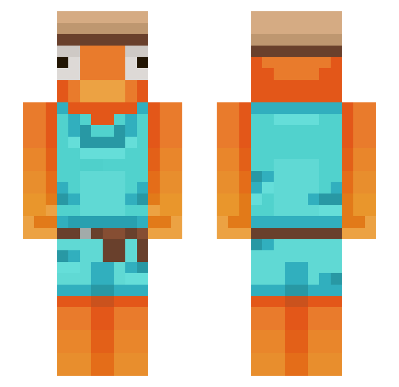 savajeG Minecraft skin, front and back view