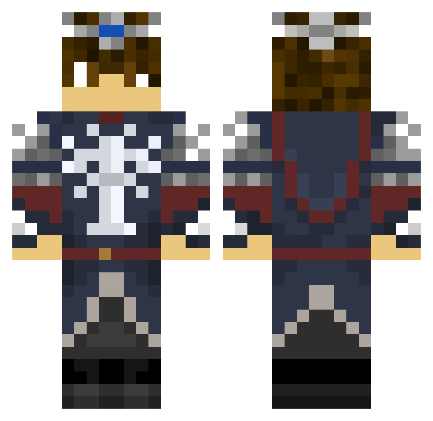 Edde_Smolls Minecraft skin, front and back view