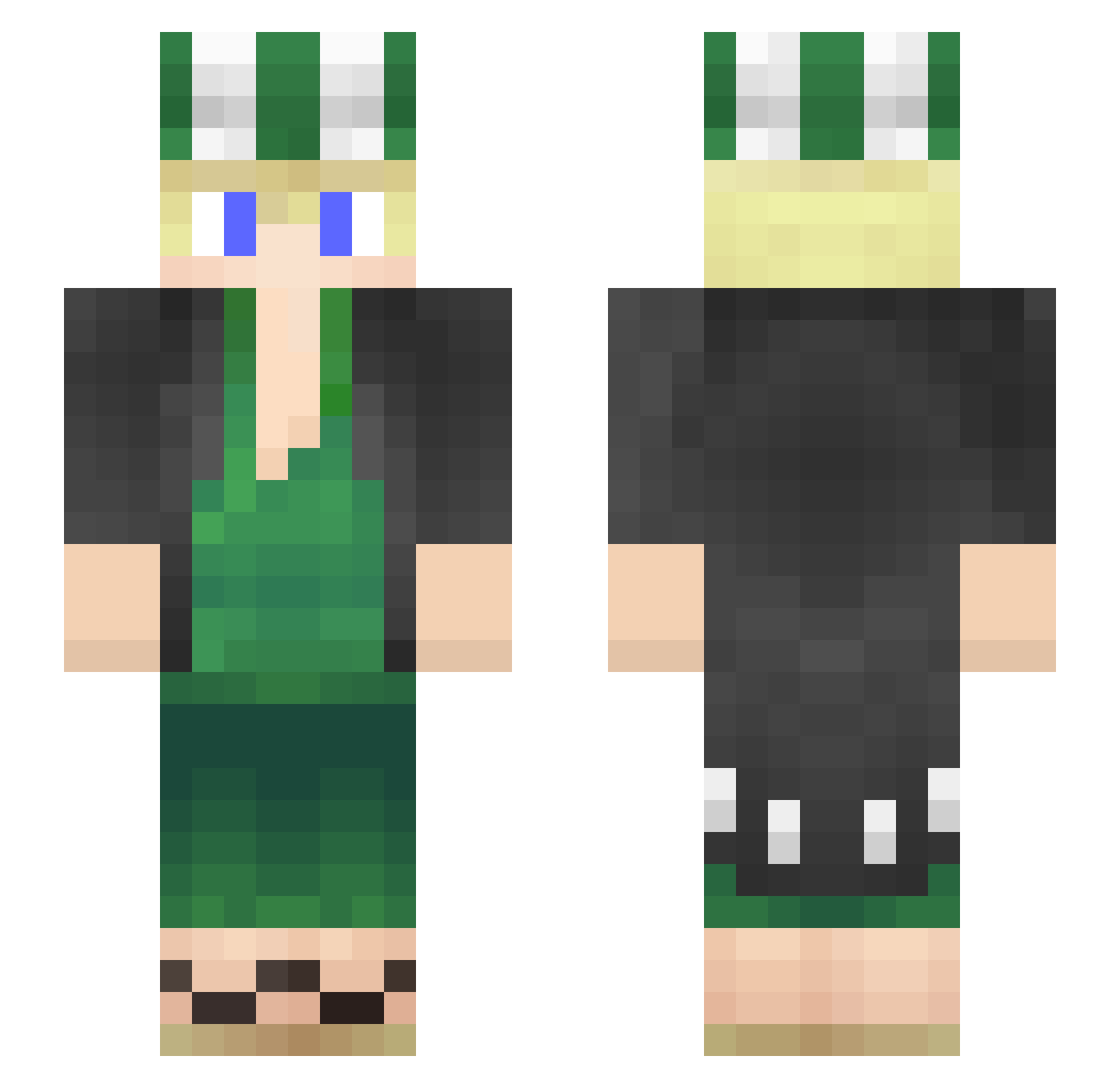 delayss Minecraft skin, front and back view