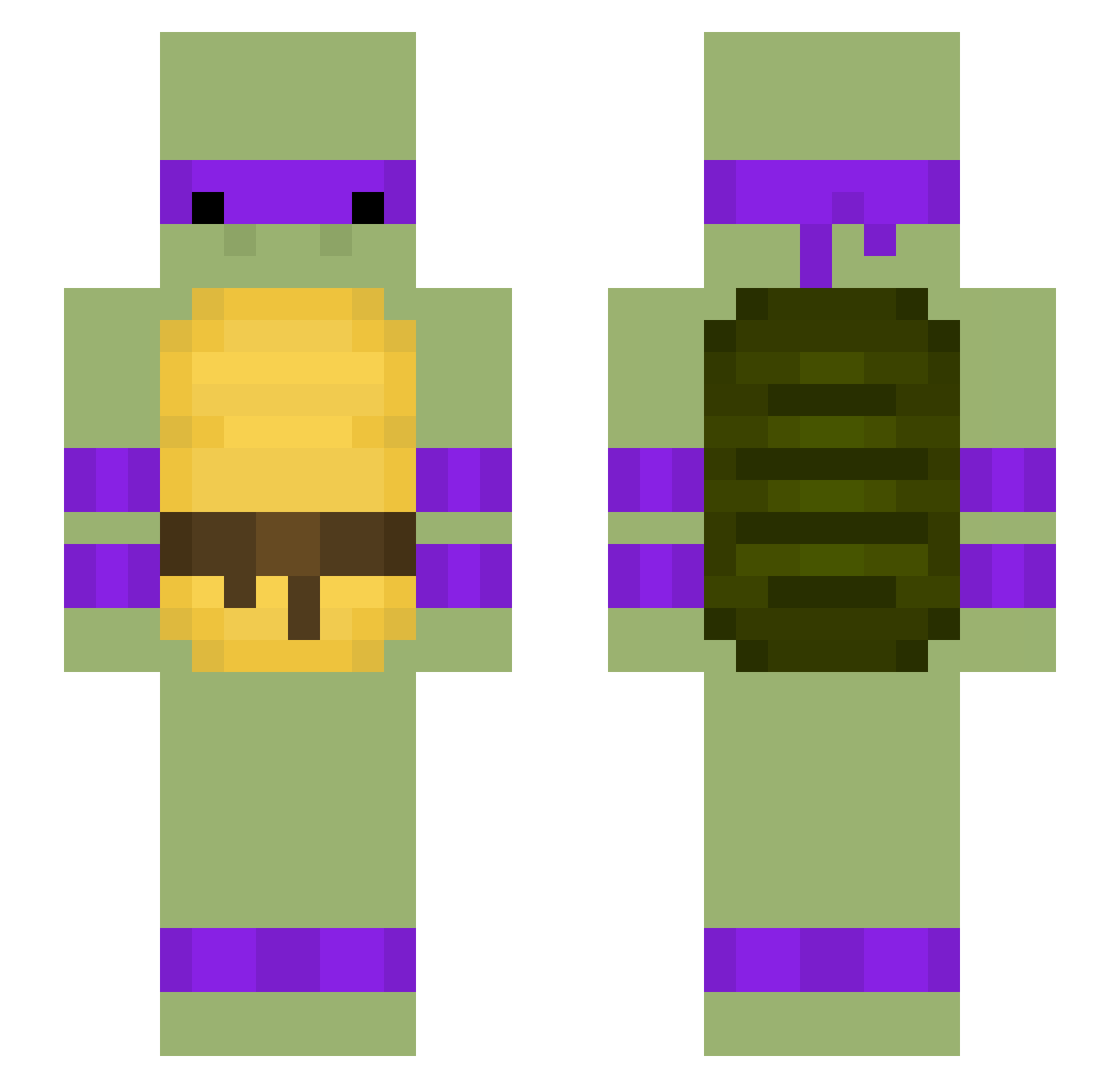bryanarrr Minecraft skin, front and back view