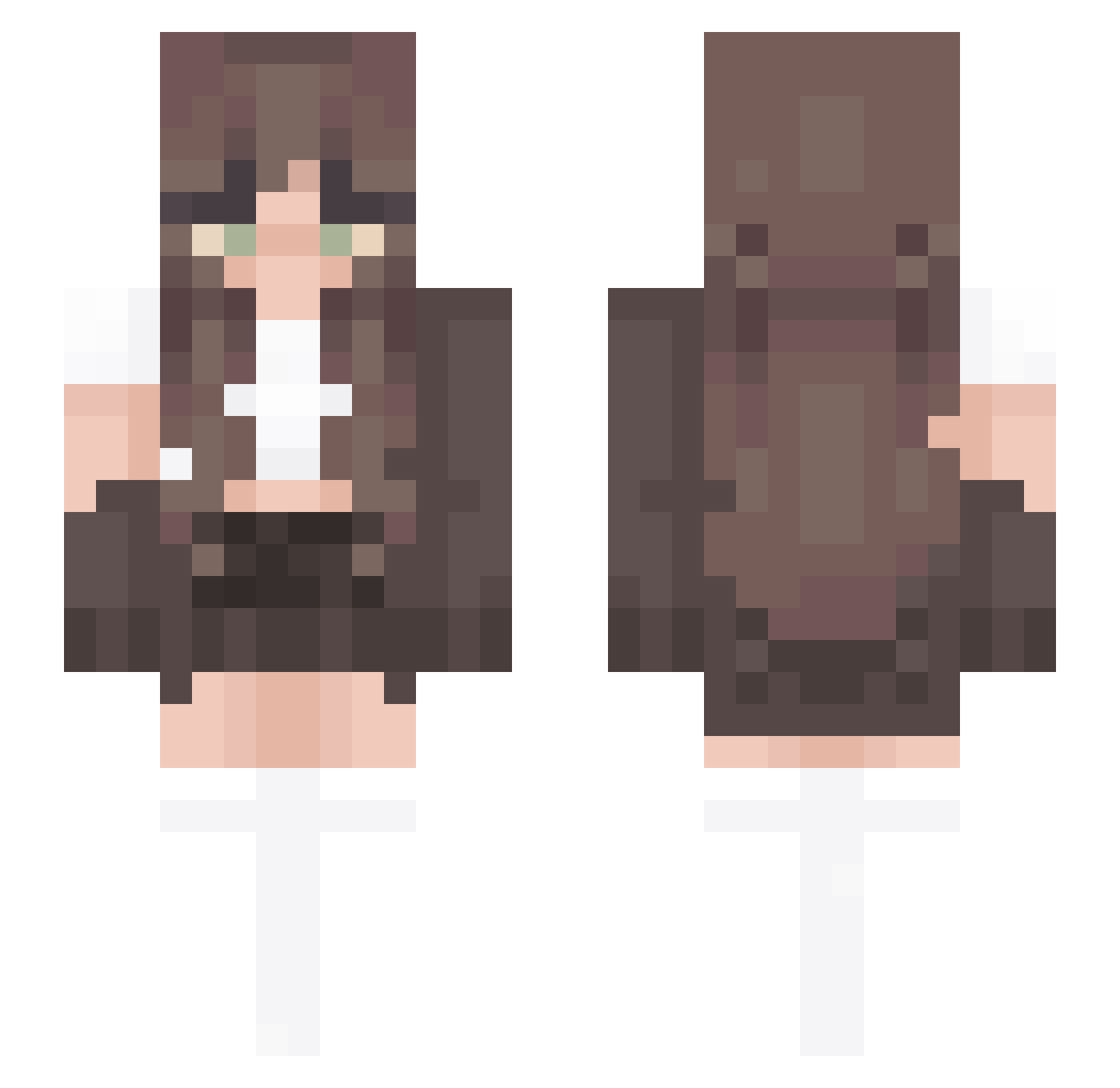 arceerae Minecraft skin, front and back view