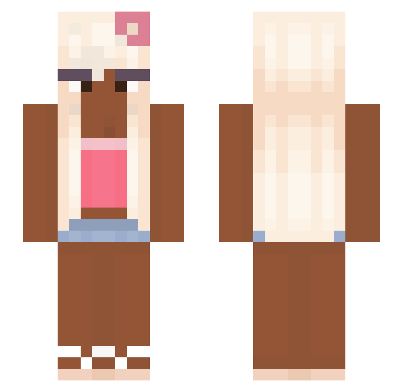 sailorcartoon Minecraft skin, front and back view