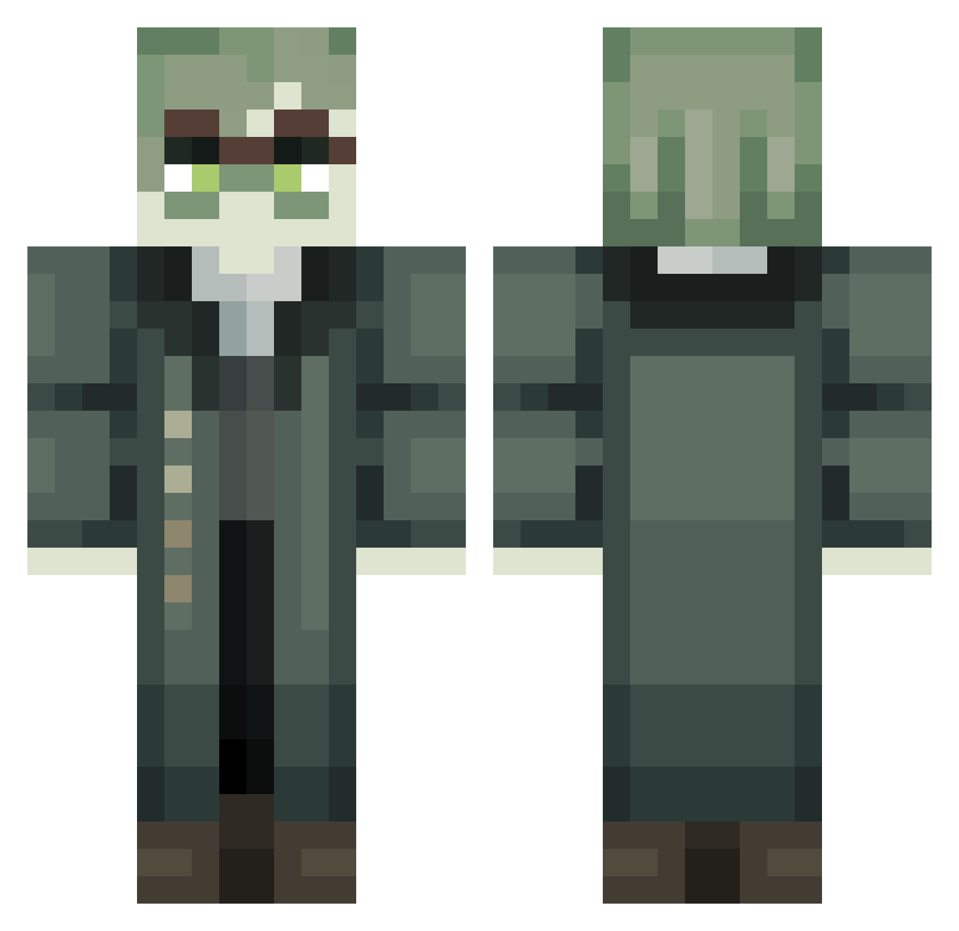 tinyshrimp11 Minecraft skin, front and back view