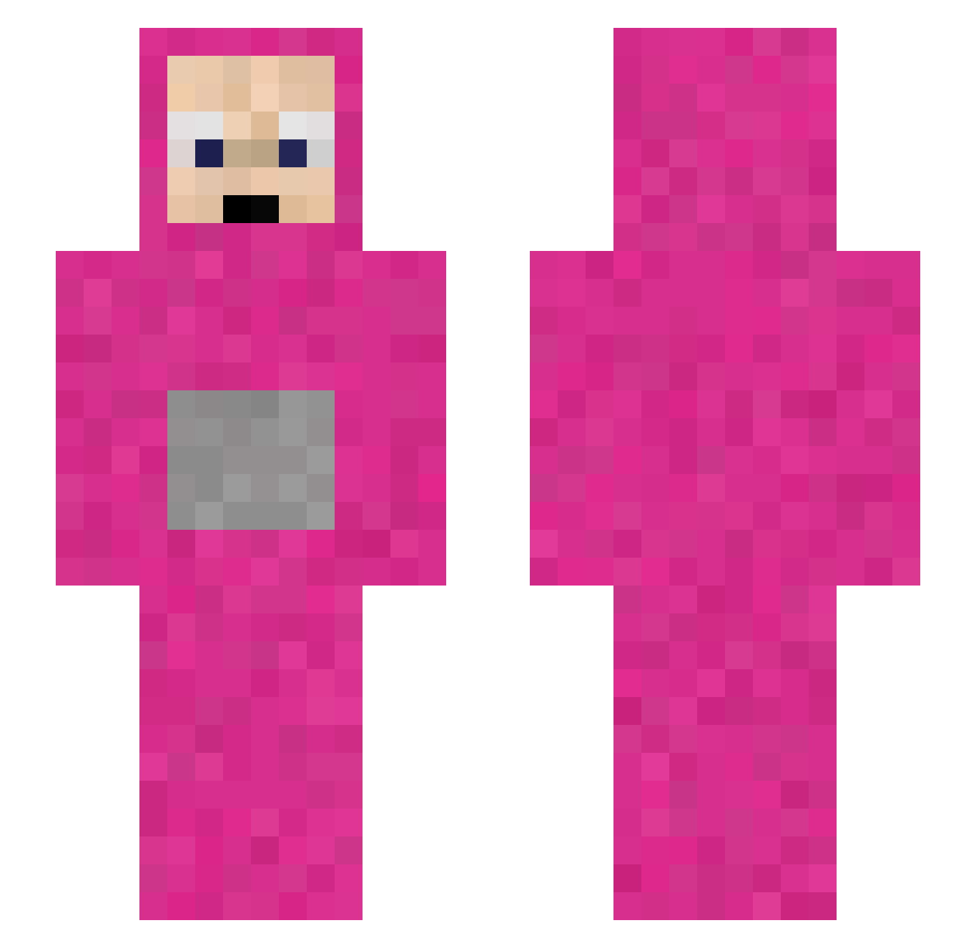 KaaoozL Minecraft skin, front and back view