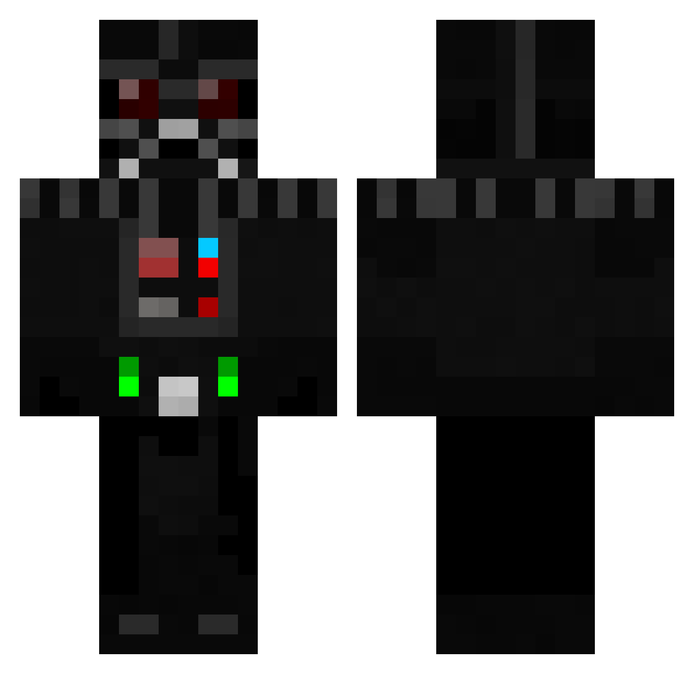 Hannes1291 Minecraft skin, front and back view