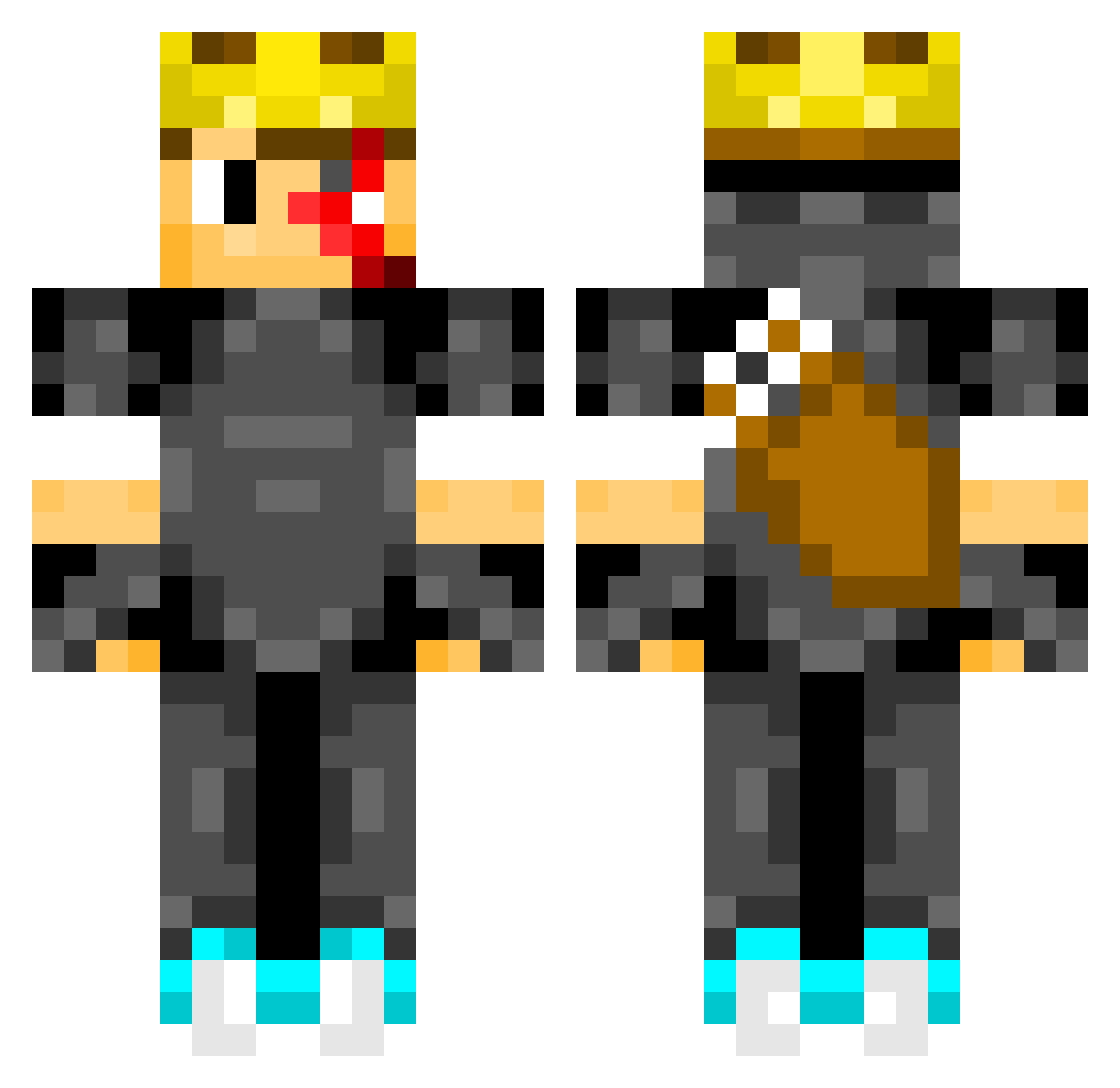IceCold__ Minecraft skin, front and back view
