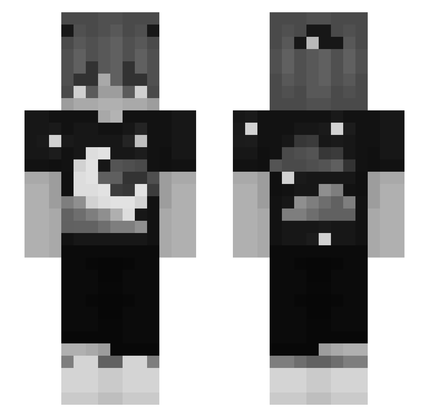 guymc Minecraft skin, front and back view