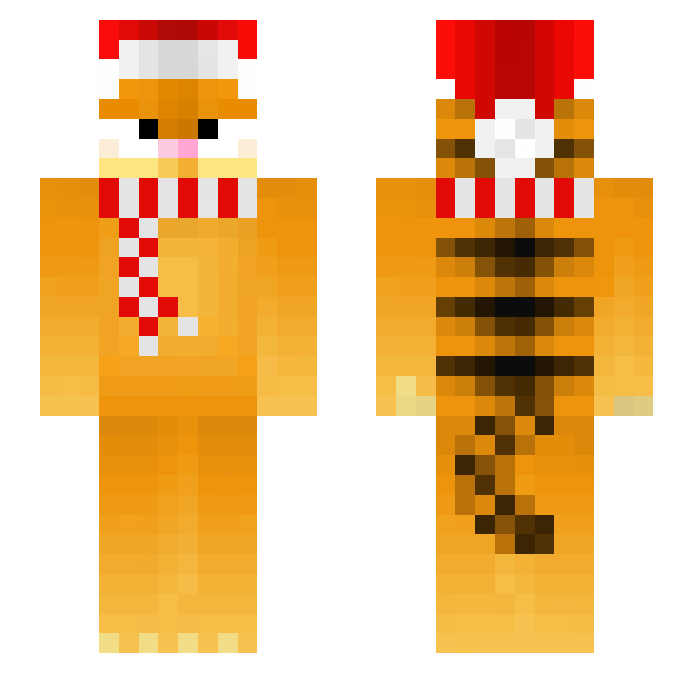 urwrstNghtmre Minecraft skin, front and back view
