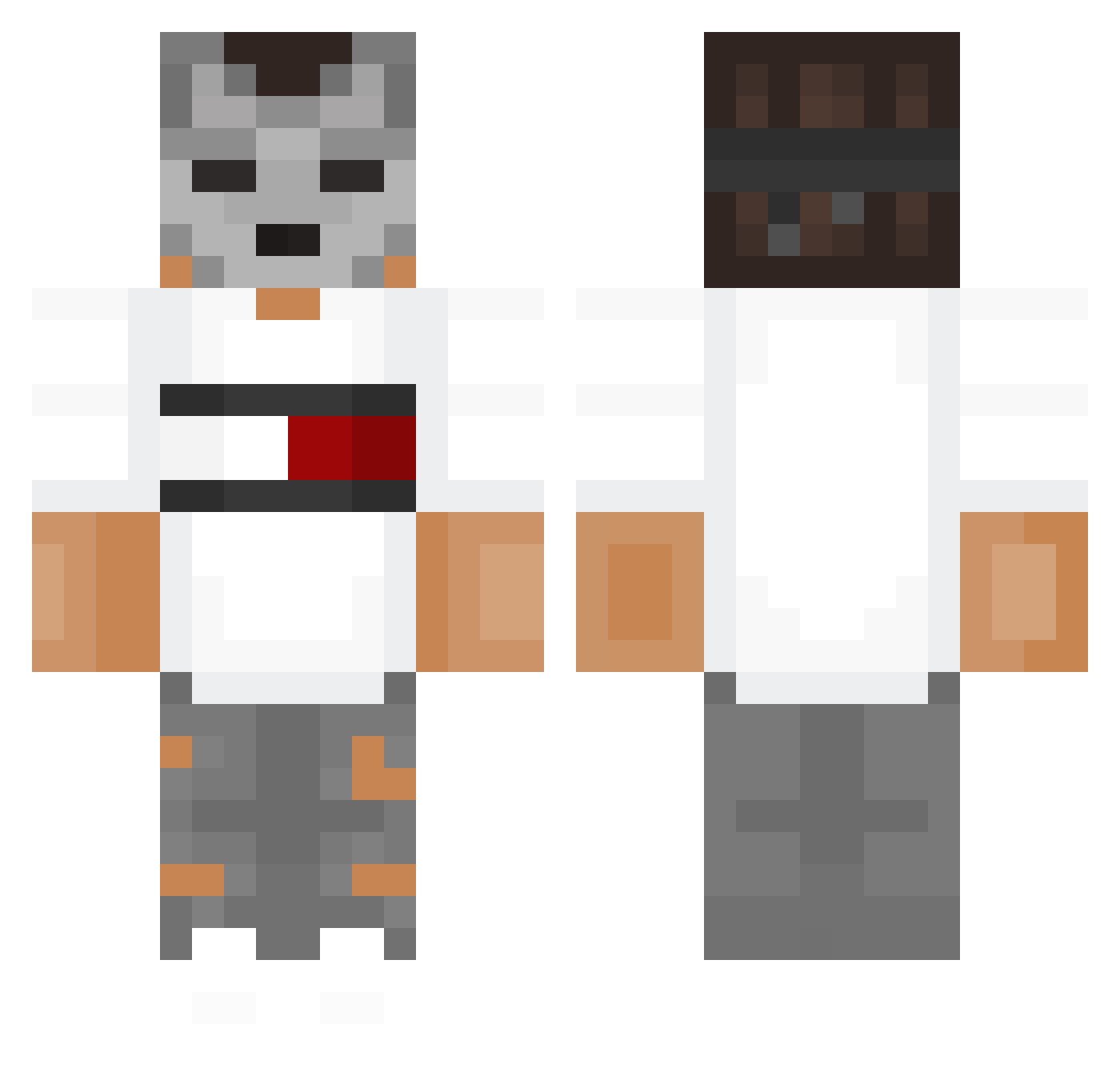 Cramtix Minecraft skin, front and back view