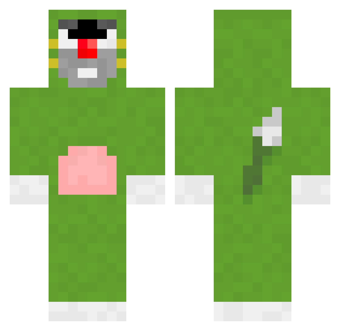 SherifSpringtrap Minecraft skin, front and back view