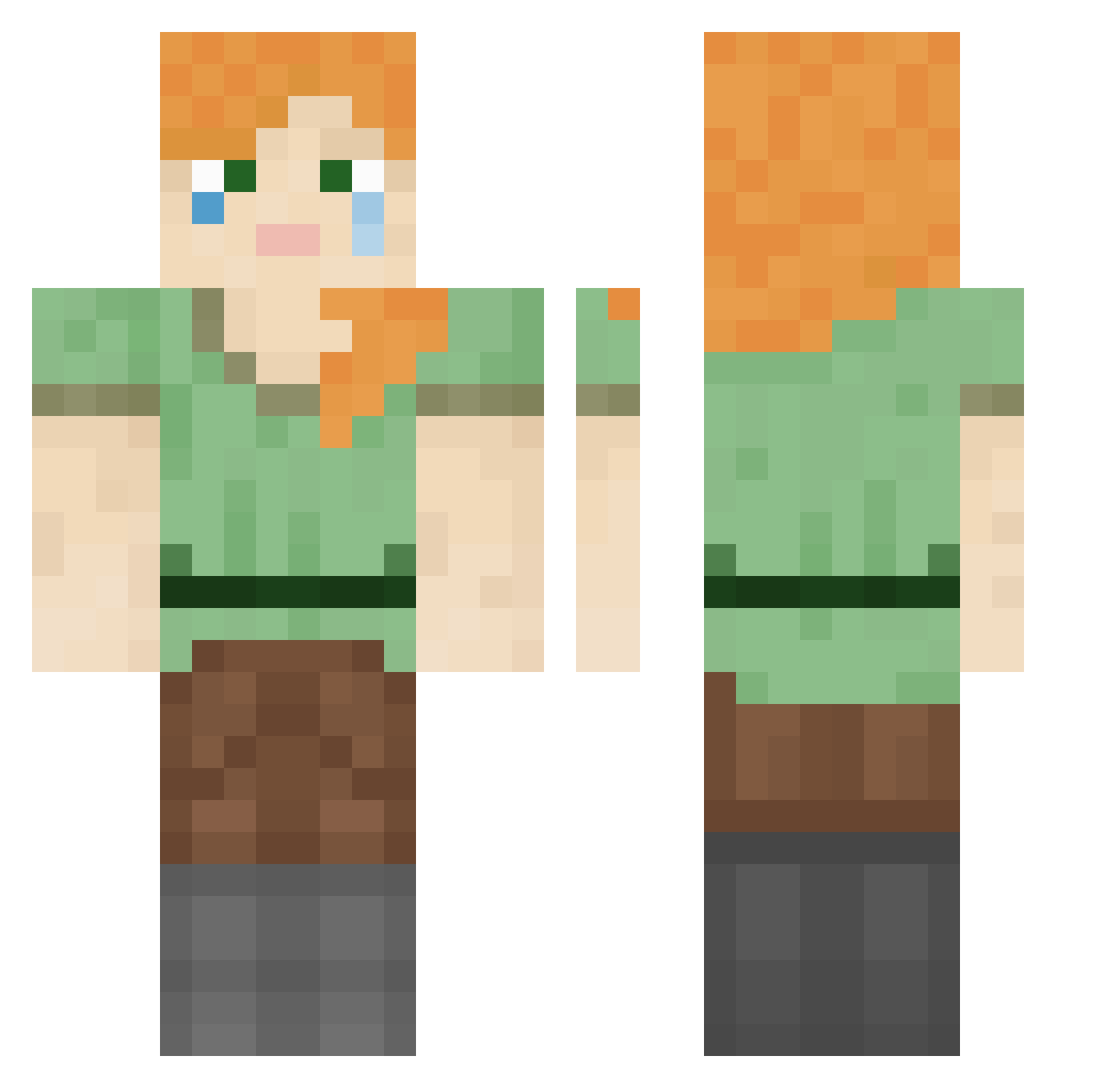 Tian_San Minecraft skin, front and back view