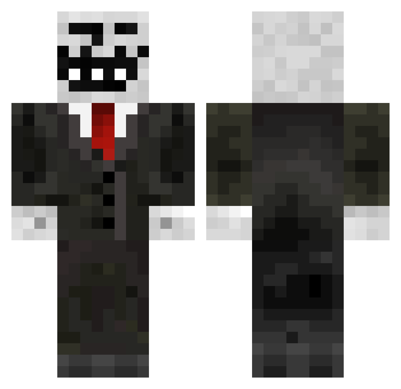 Watajones Minecraft skin, front and back view