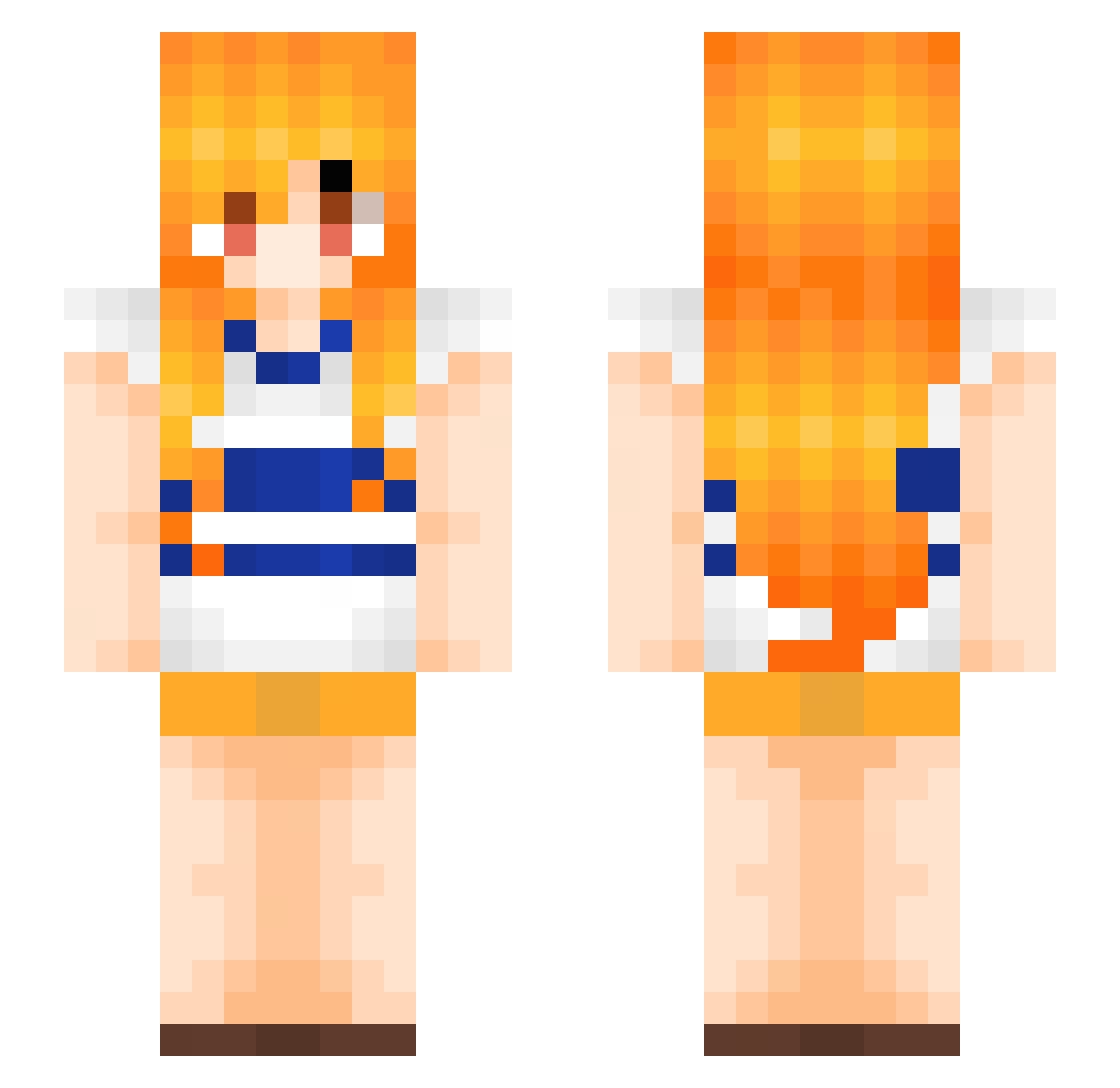 Koalamoe77 Minecraft skin, front and back view