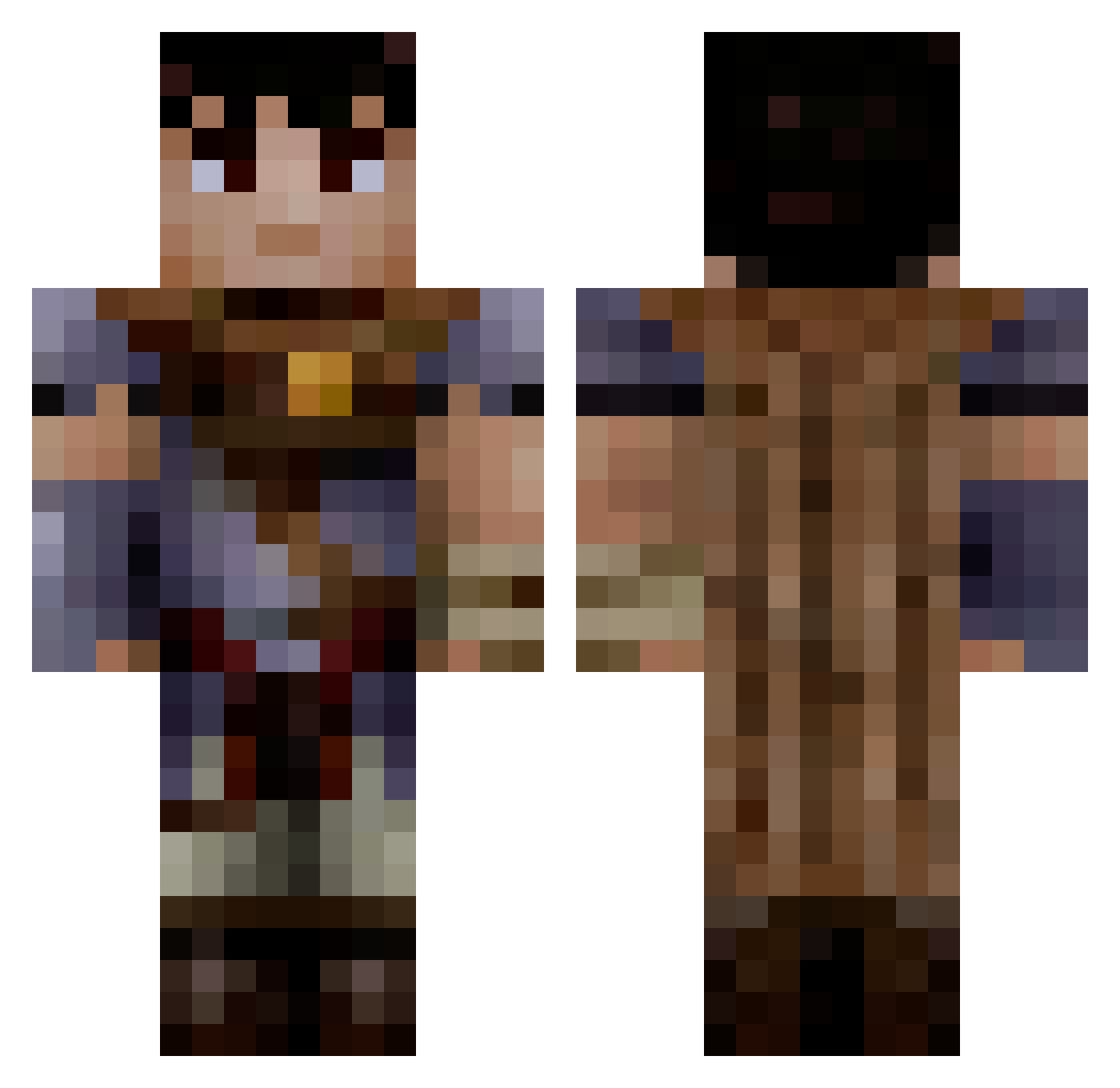 DrPhilIsGod69420 Minecraft skin, front and back view