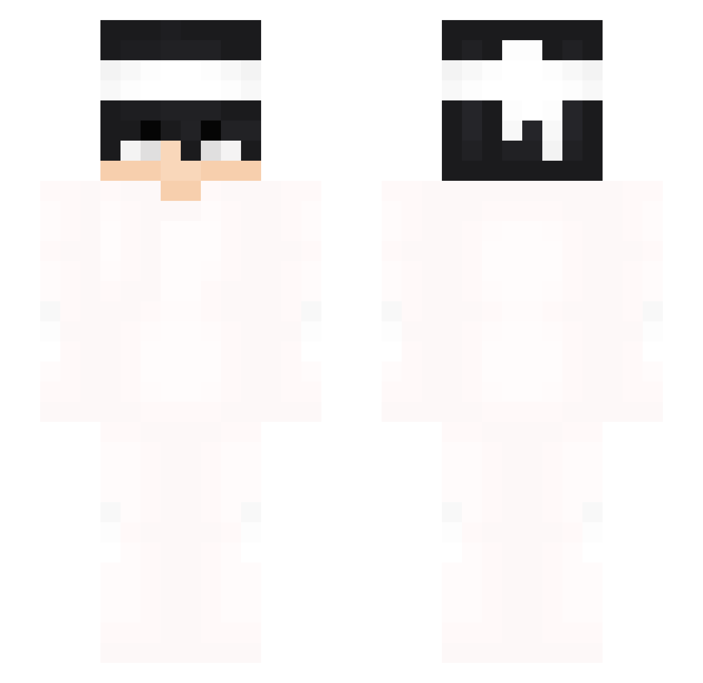 PotAnimation Minecraft skin, front and back view
