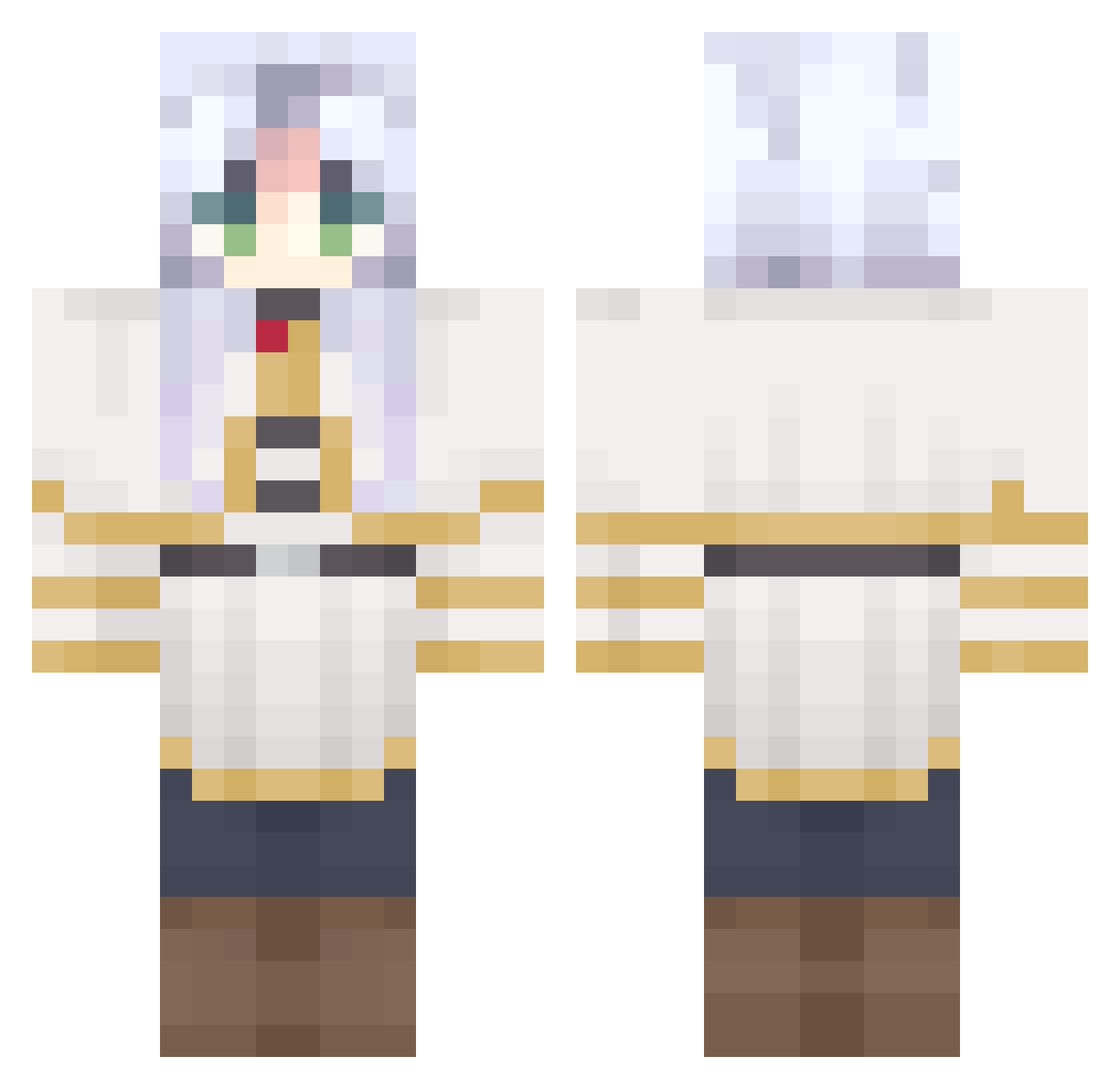 linkezio Minecraft skin, front and back view