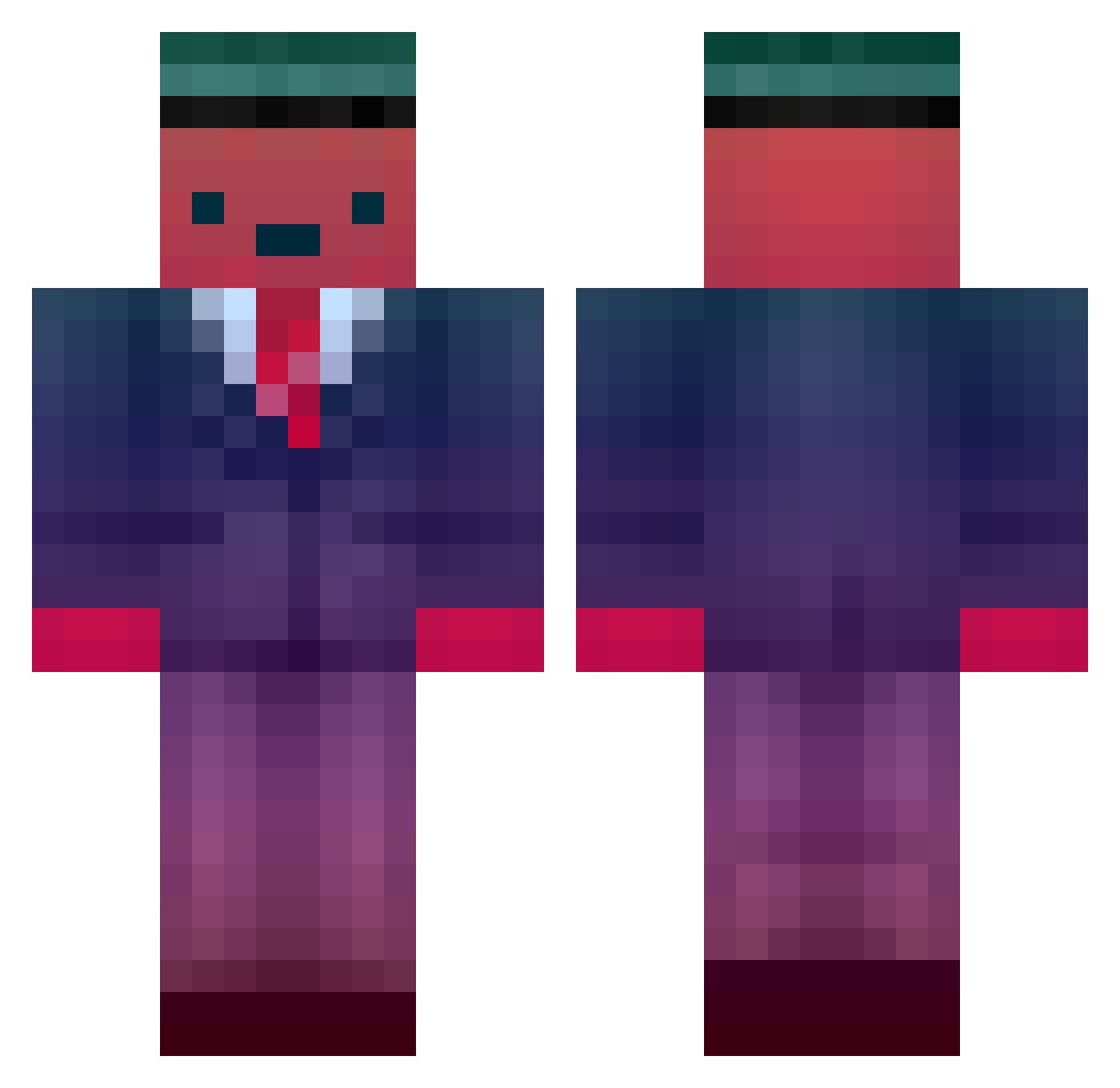 RaiRai999 Minecraft skin, front and back view