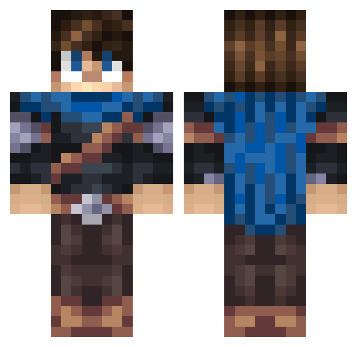 St1ctac Minecraft skin, front and back view