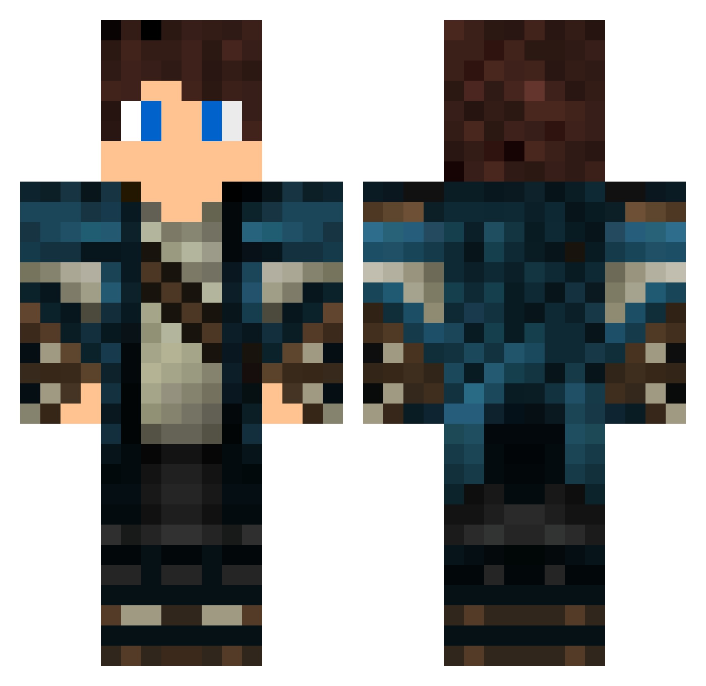 Raydian_ Minecraft skin, front and back view