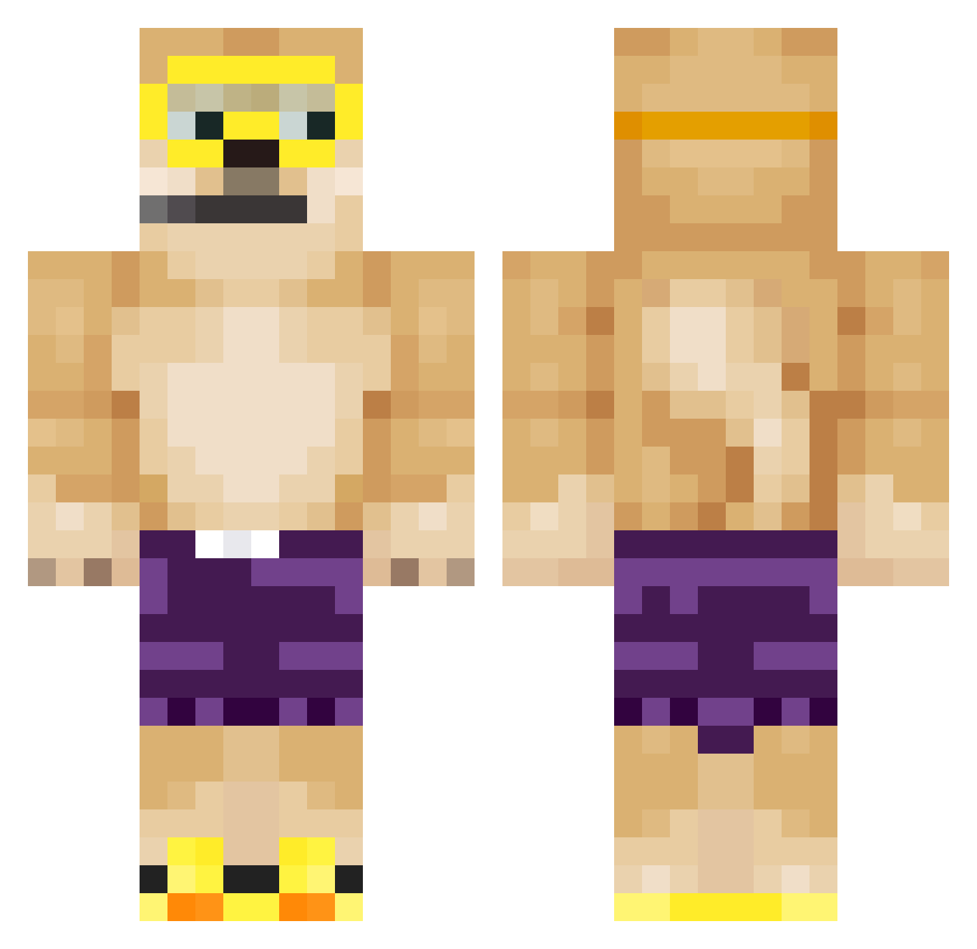 CactoosCC Minecraft skin, front and back view