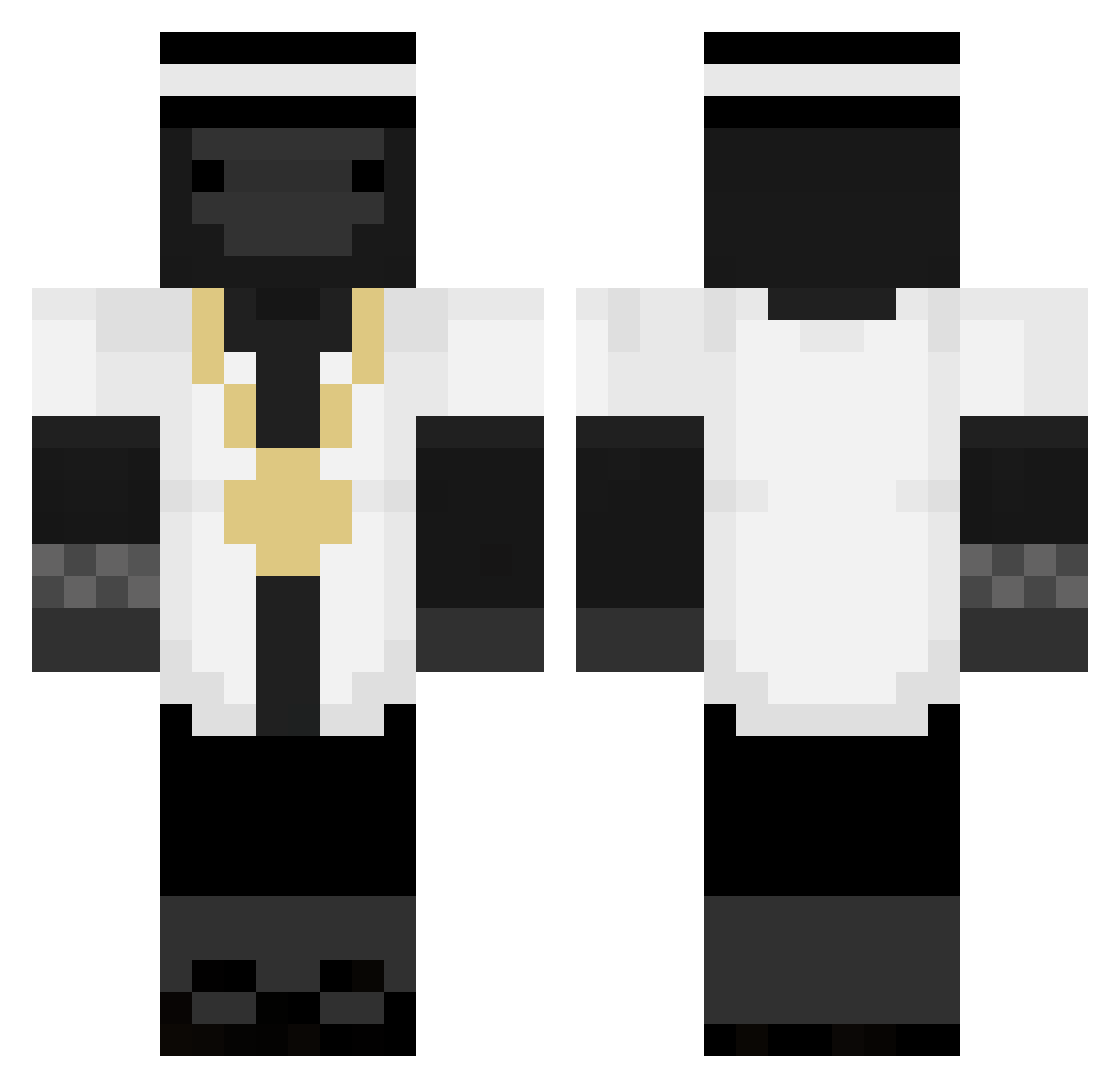 GoldenCool100 Minecraft skin, front and back view