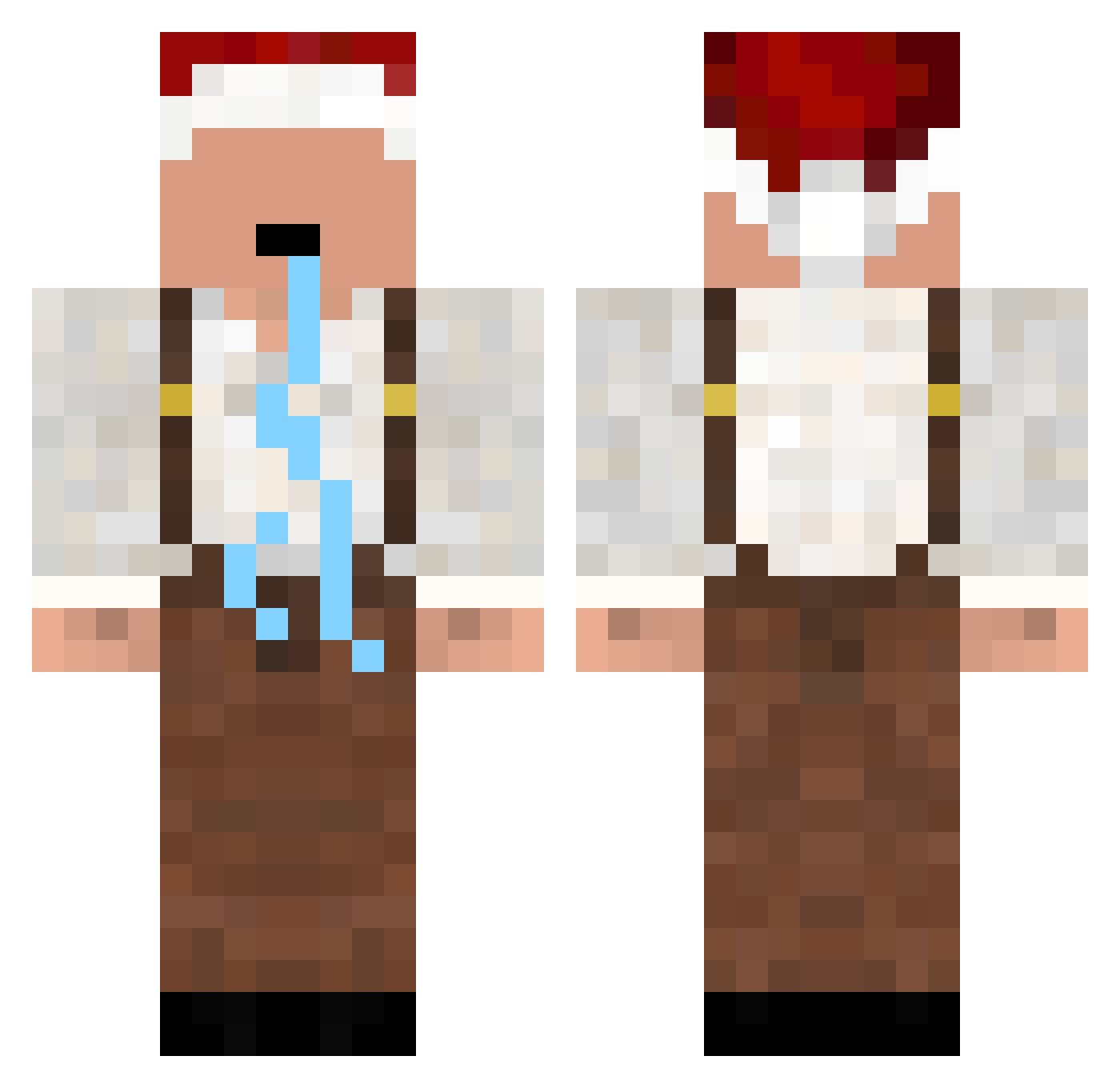 FreshArtz Minecraft skin, front and back view